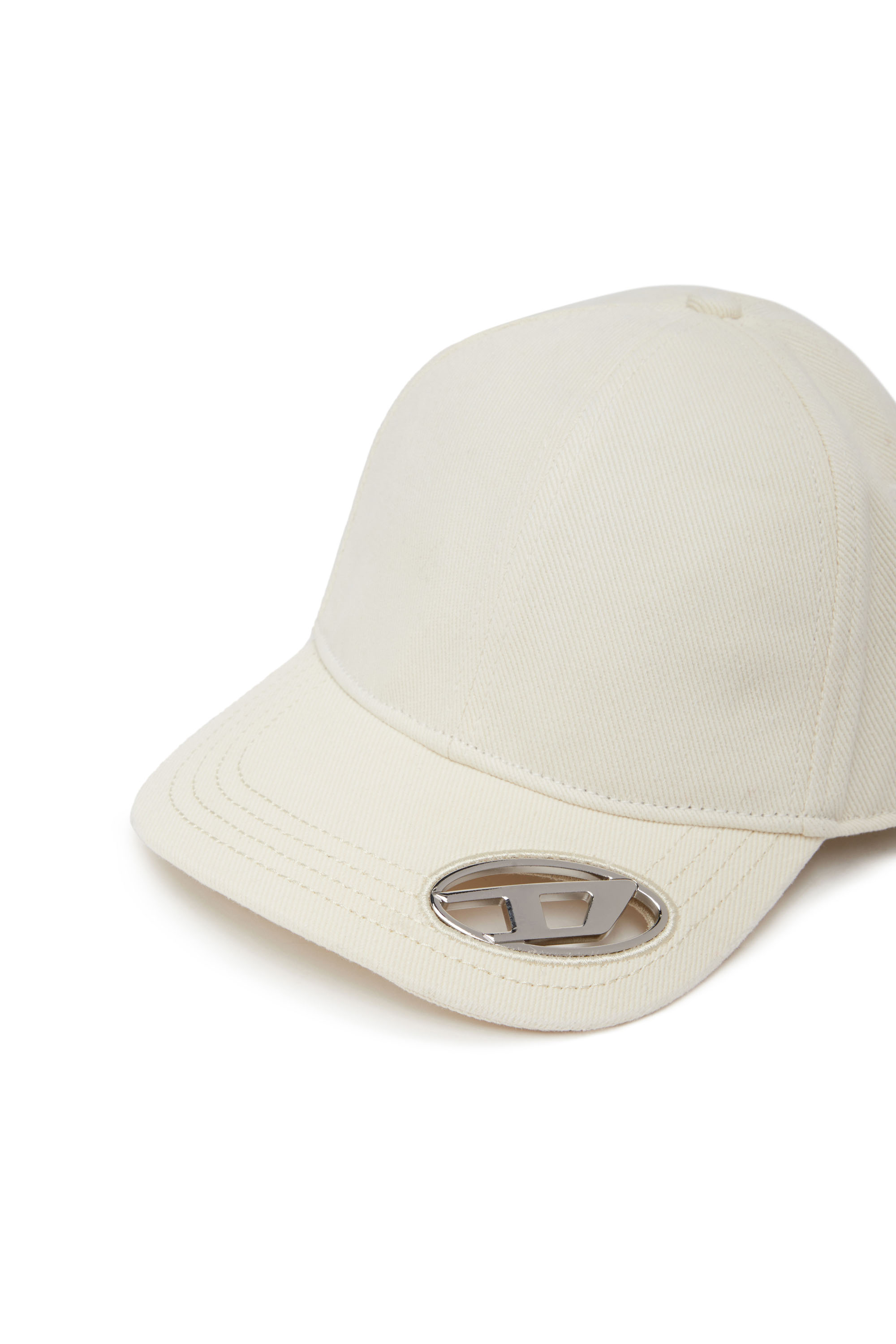 Diesel - C-PLAK, Cappello da baseball con placca oval D Uomo in Bianco - 3