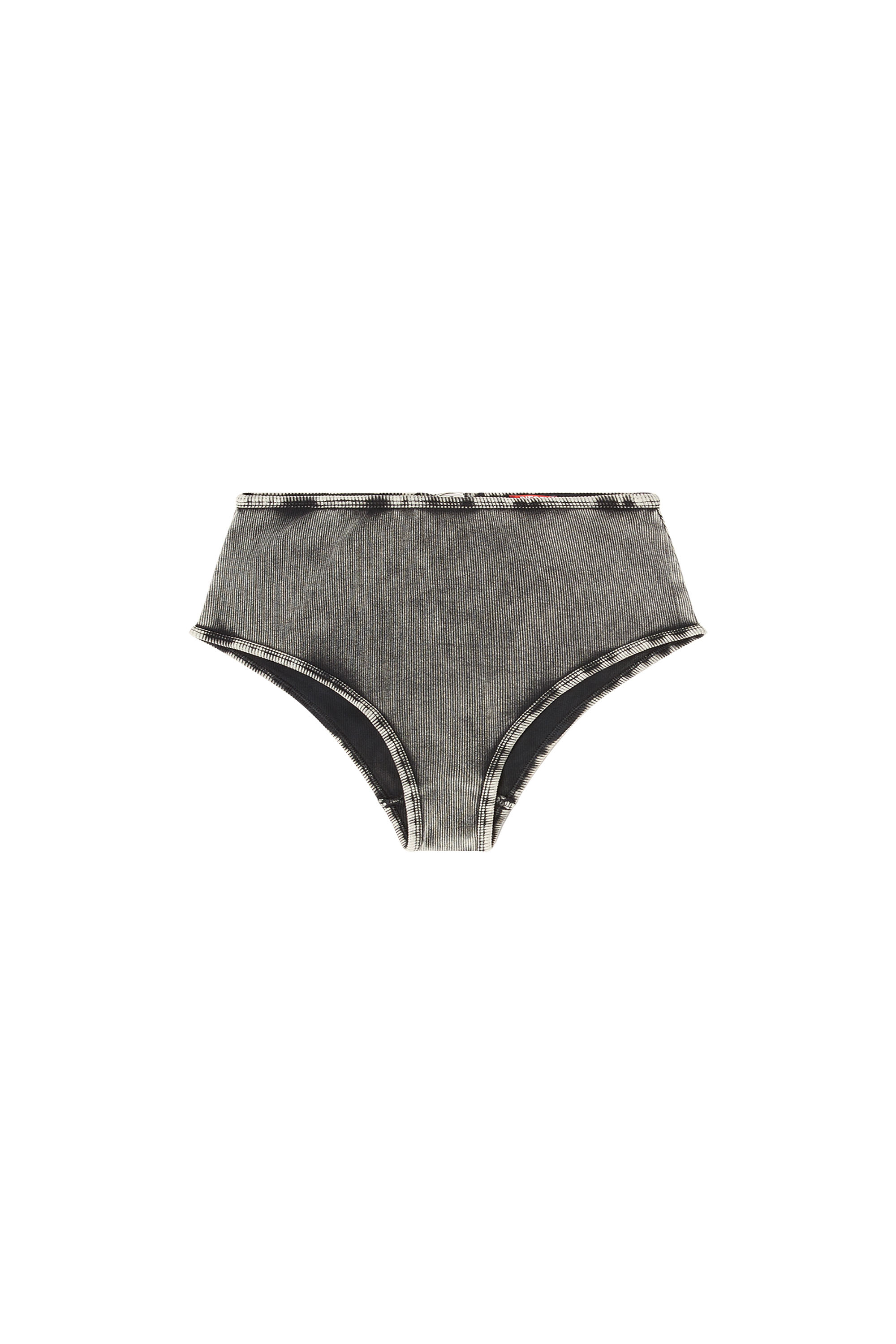 Diesel - CHARLI-DNM, Slip a vita alta in cotone elasticizzato Donna in Grigio - 3