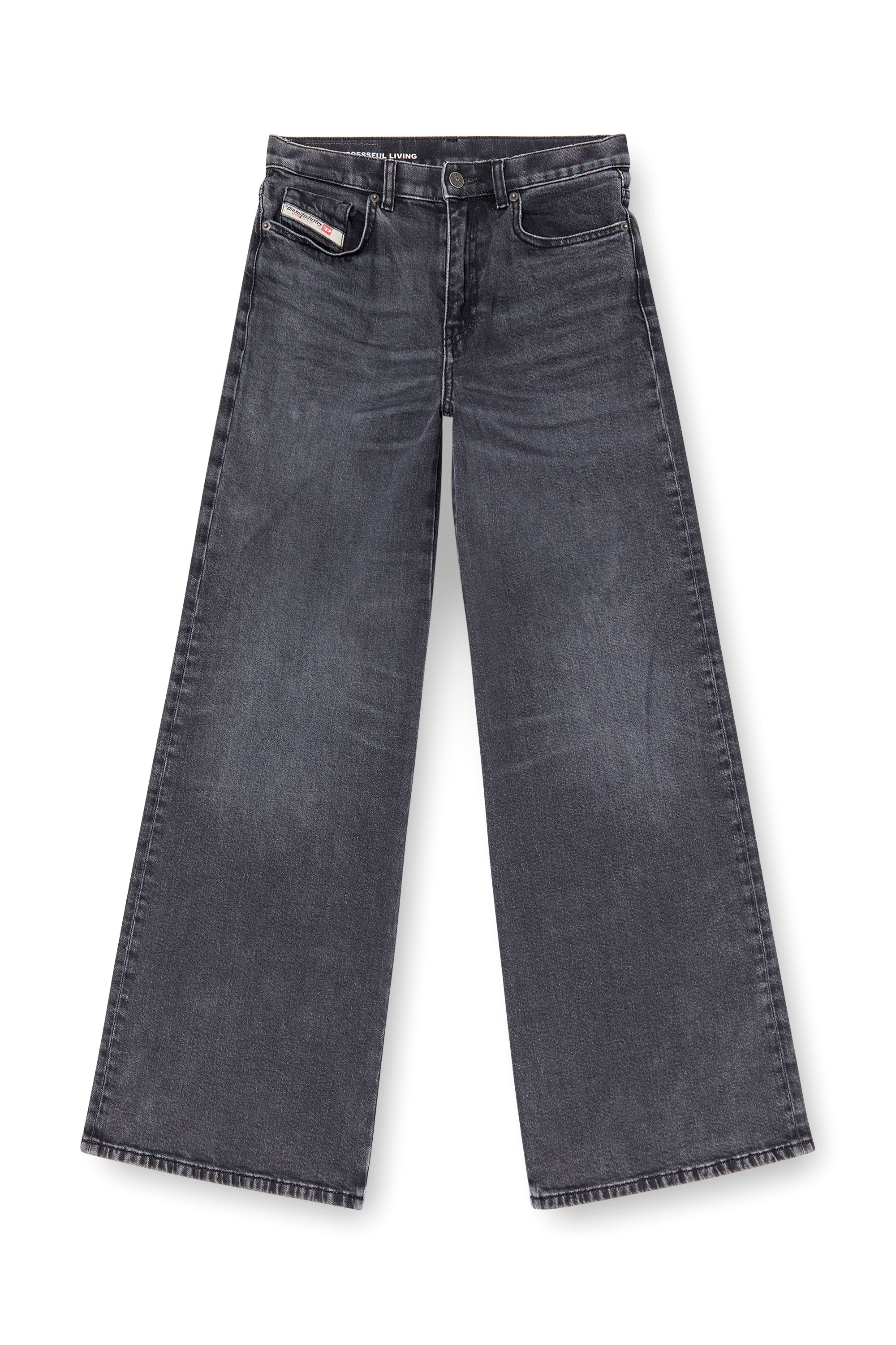 Diesel - Flare Jeans 1978 D-Akemi 0CLBG Donna, Nero/Grigio scuro - Image 3