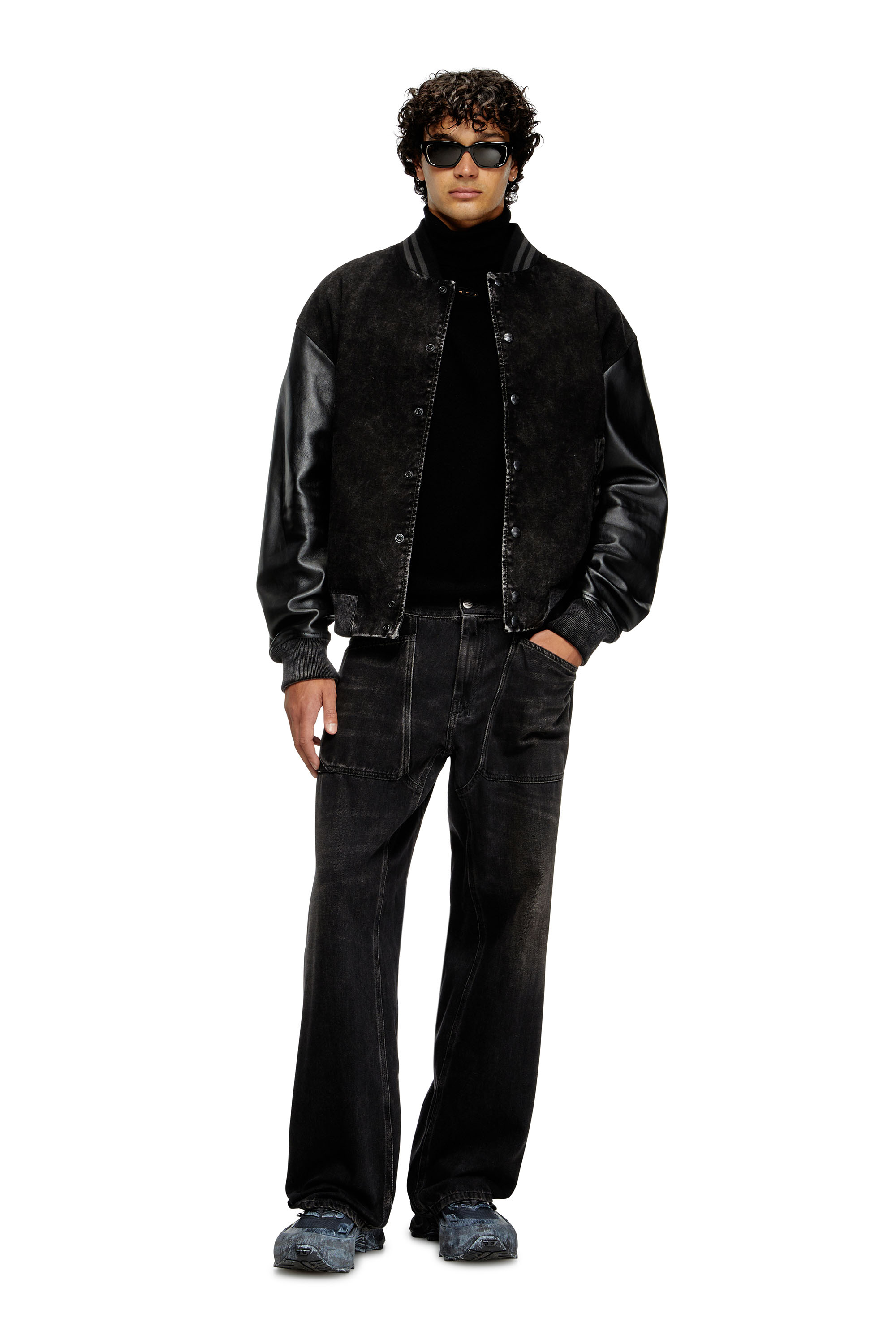 Diesel - K-VIERI-TN, Maglia dolcevita in lana e cotone Uomo in Nero - 2