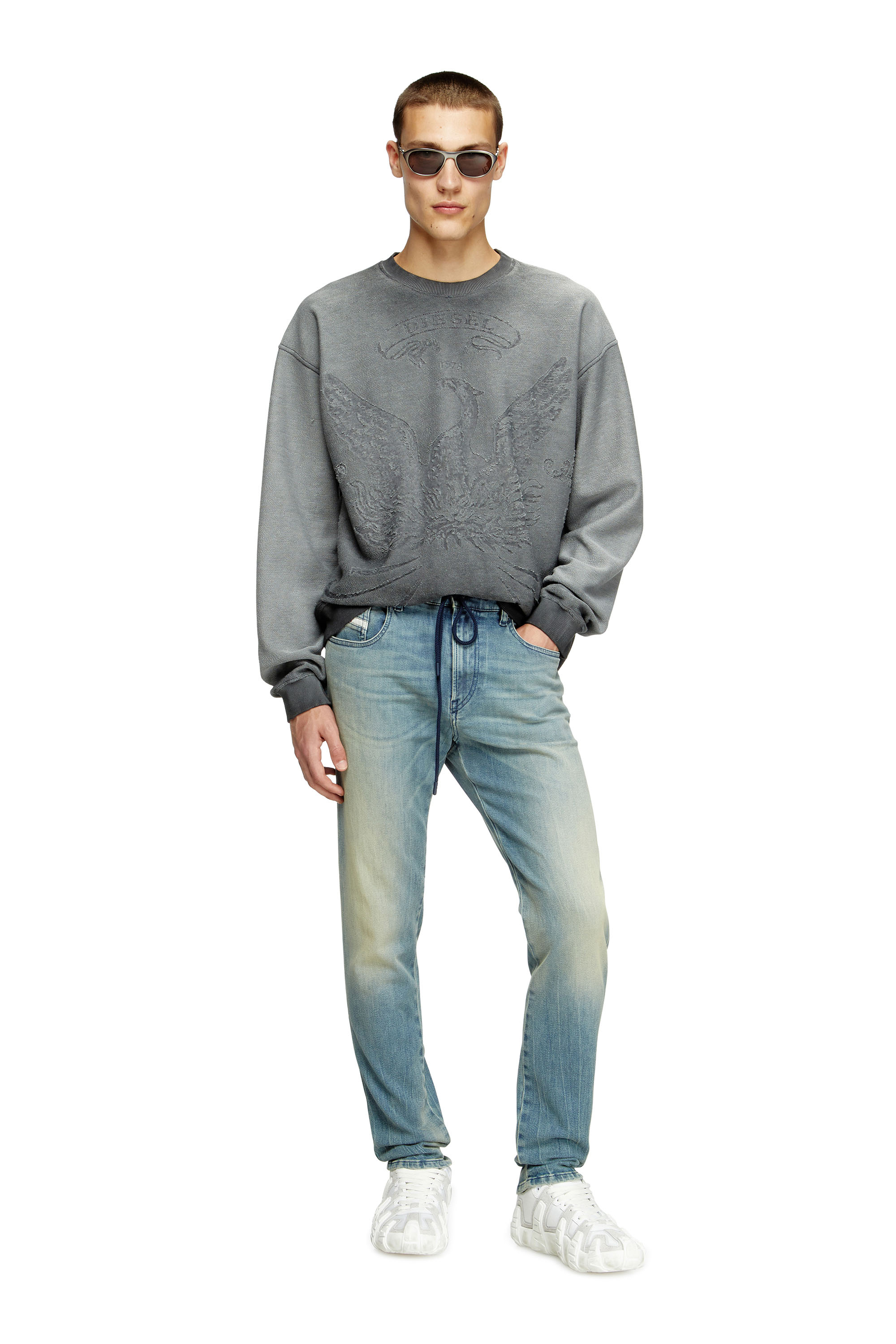 Diesel - Slim 2060 D-Strukt Joggjeans® 09M31 Uomo, Blu Chiaro - Image 2