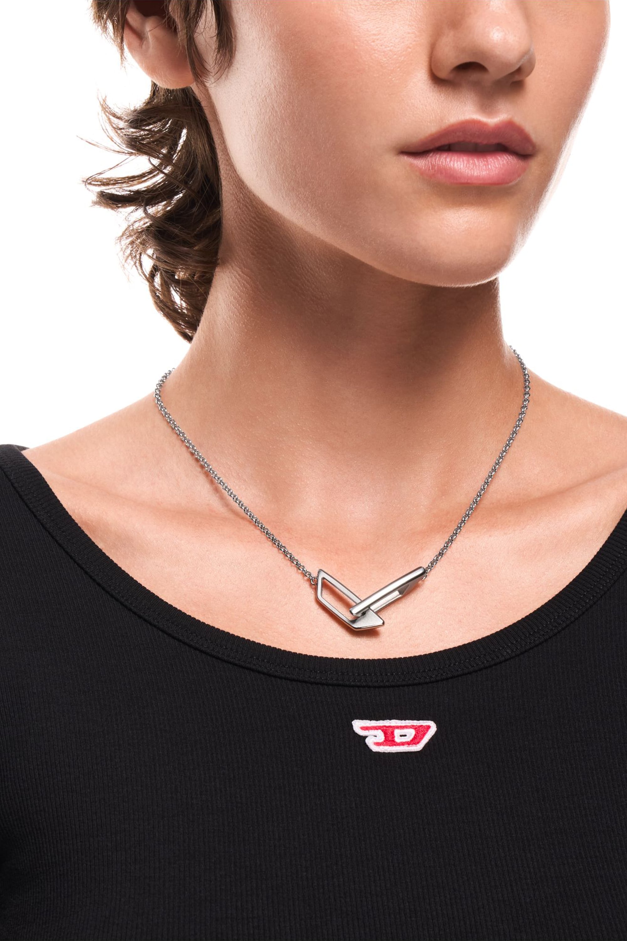 Diesel - DX1727040, Collana a fascia in acciaio inox Unisex in Argento - 4