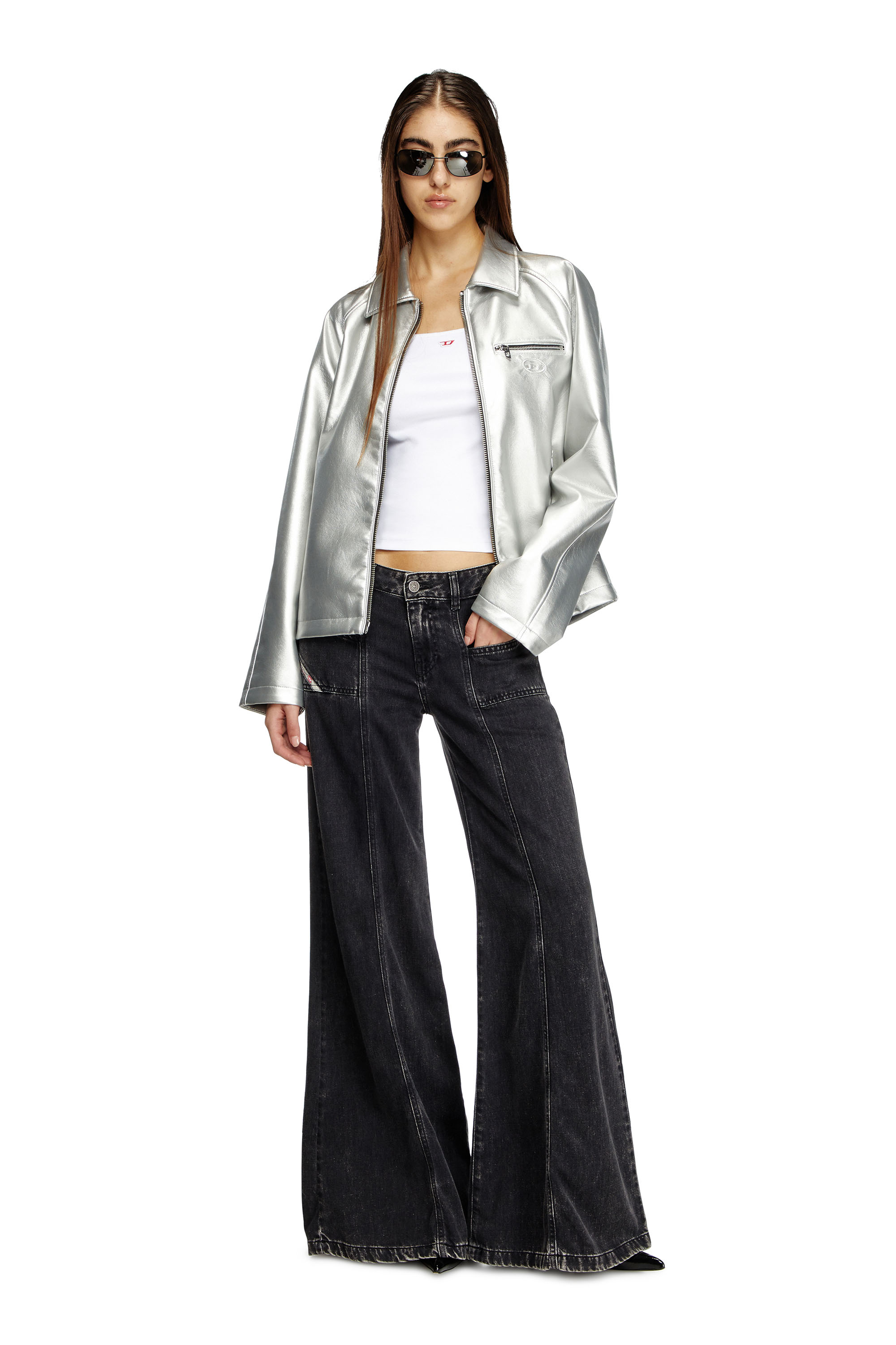 Flare Jeans D-Akii 068HN, Nero/Grigio scuro Diesel - Flare Jeans D-Akii 068HN Donna, Nero/Grigio scuro - Image 1