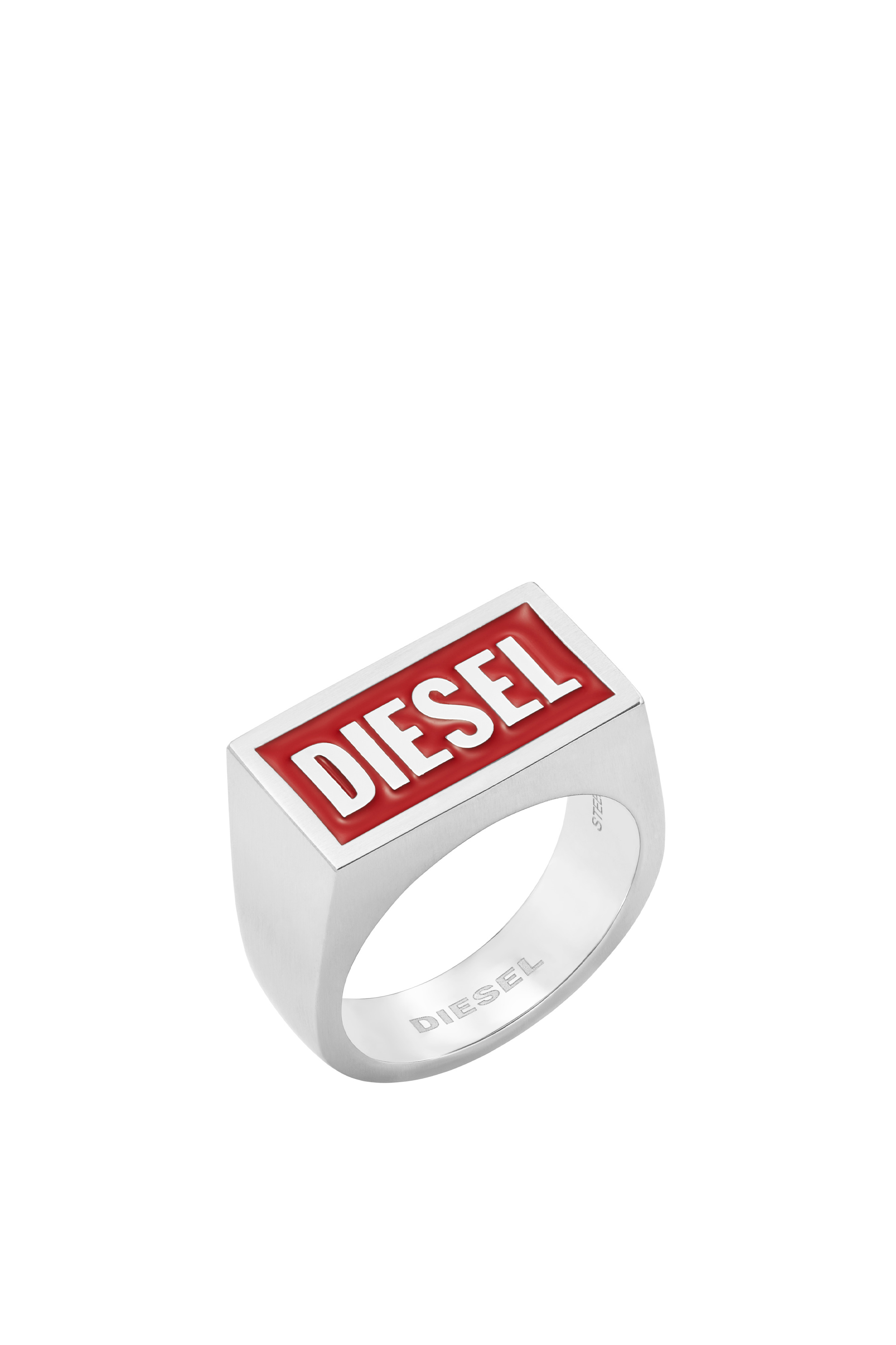 Anello da uomo con logo D in acciaio INOX colore: oro Visita lo Store di DieselDiesel DX1376710 acciaio inox Senza Gemstone 