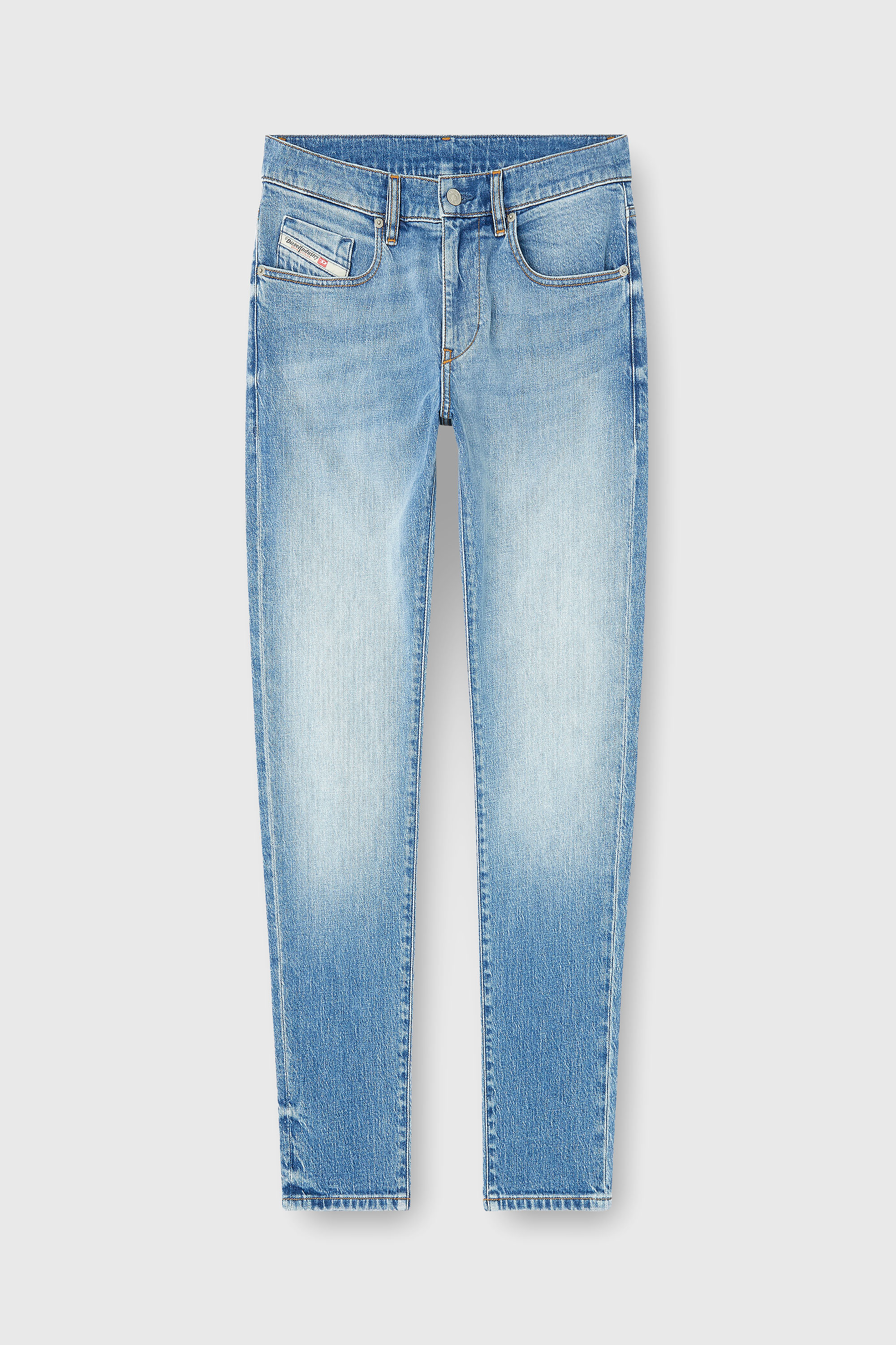 Diesel - Slim Jeans 2019 D-Strukt 0ADBK Uomo, Blu Chiaro - Image 4