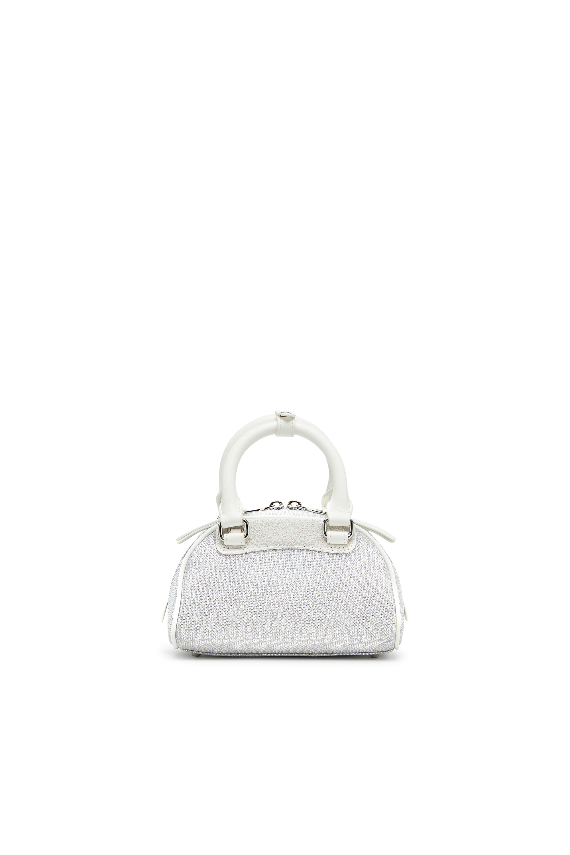 Diesel - 1DR DOME CROSSBODY, 1DR Dome-Borsa bowling mini in tessuto Lurex Donna in Bianco - 2