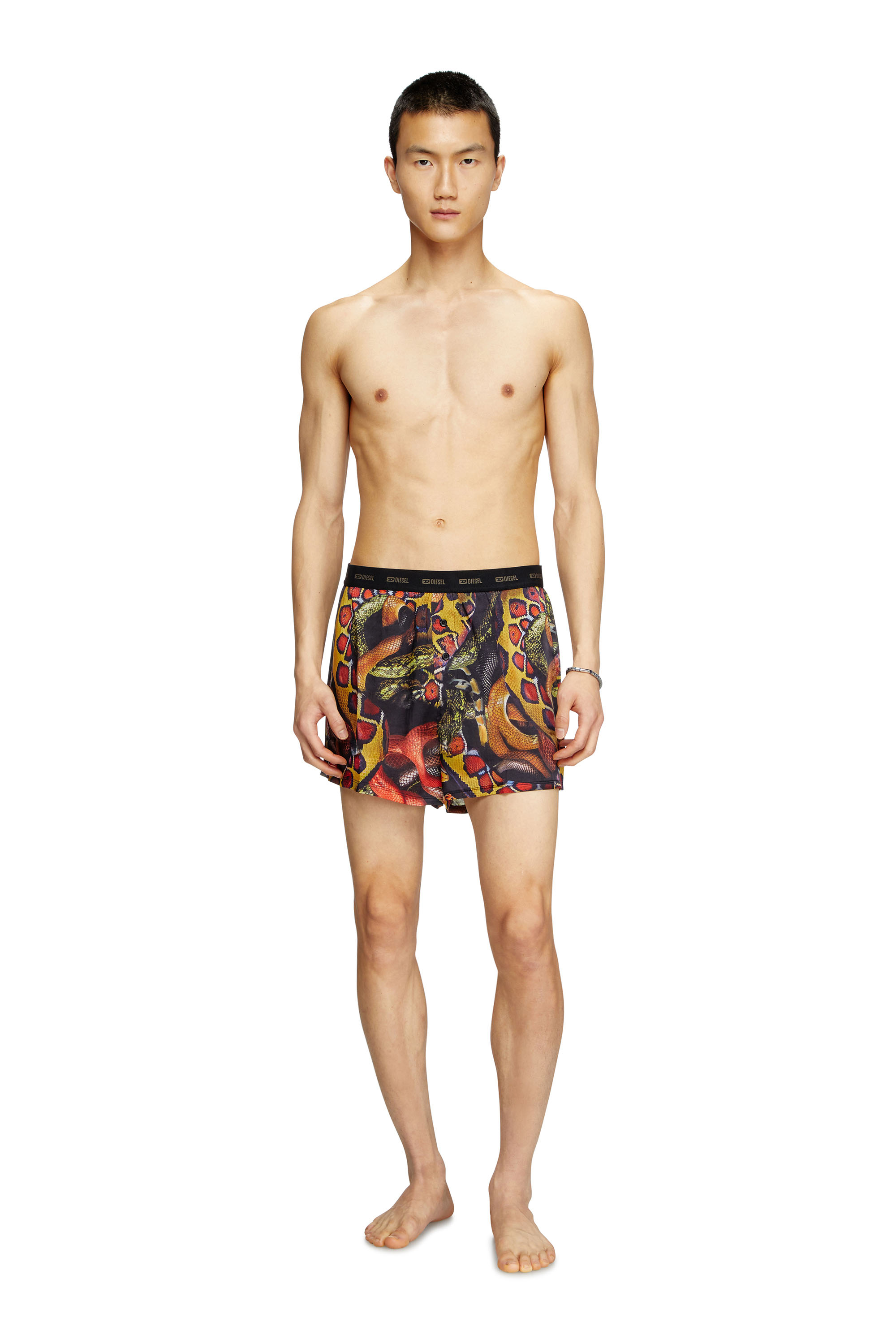 Diesel - STARK-UTLT-SNAKE, Boxer in raso con stampa snake Uomo in Multicolor - 2