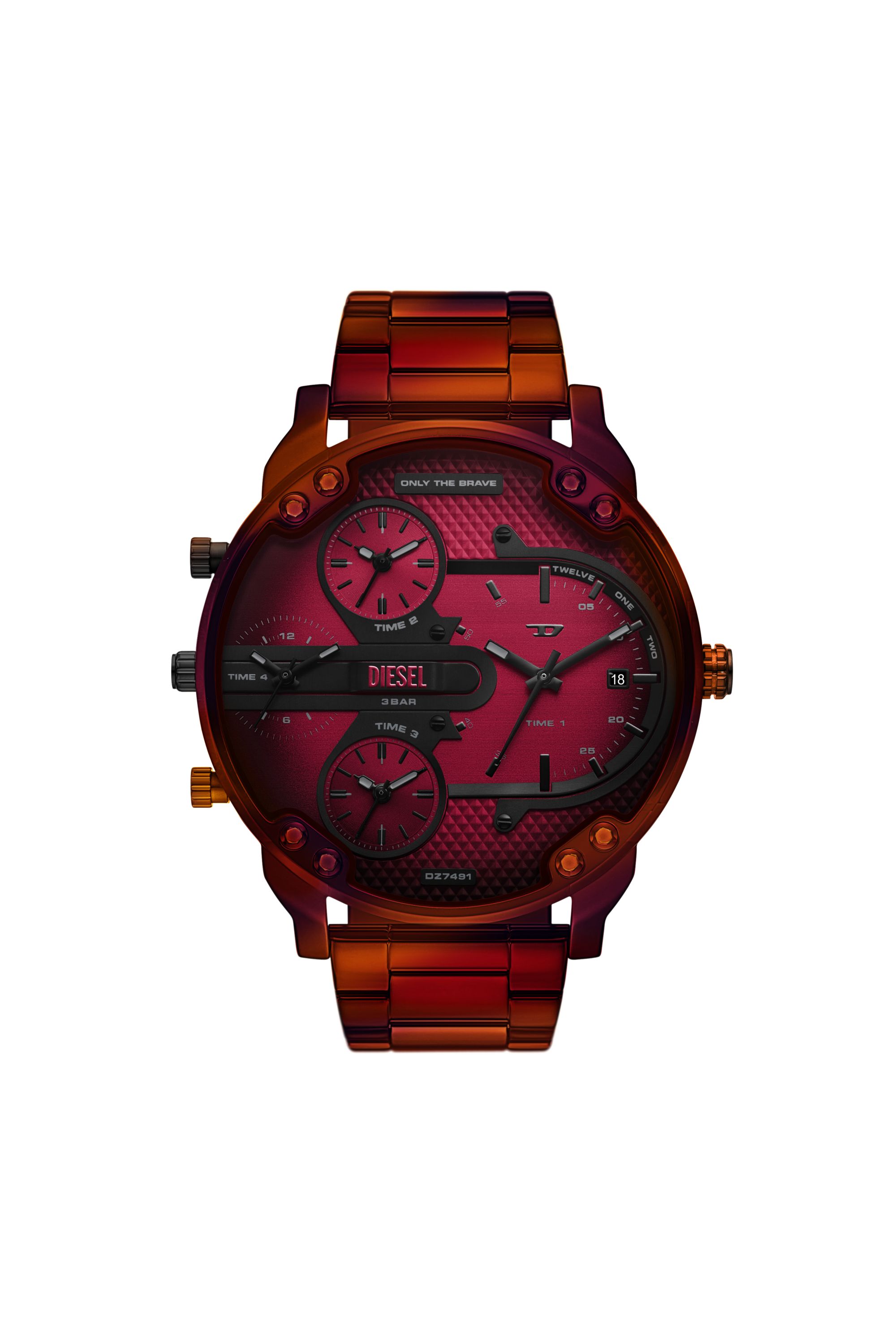 Diesel - DZ7491 WATCH, Orologio Mr. Daddy Slim rosso in acciaio Uomo in Rosso - 1