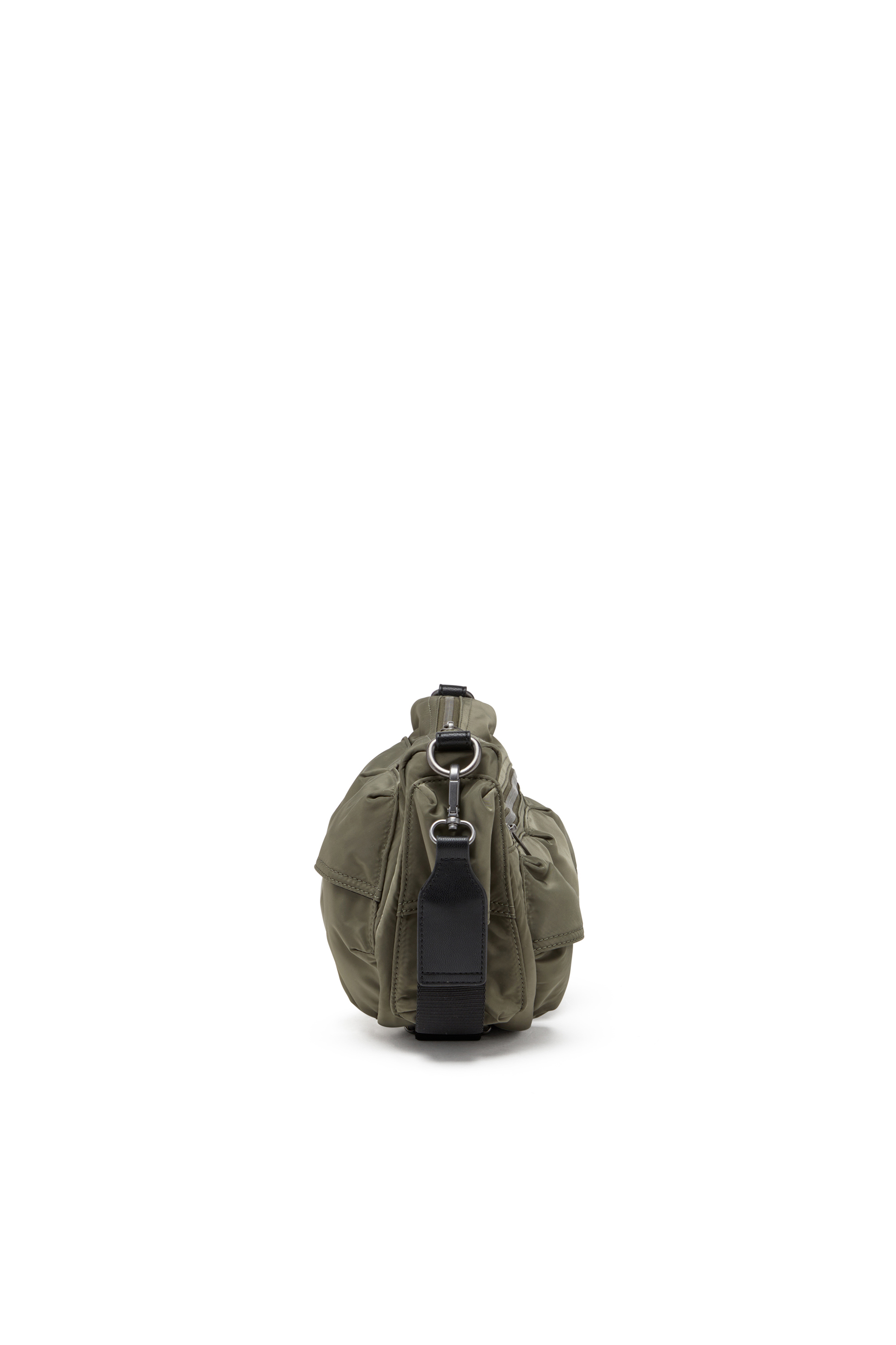 Diesel - MULTI-PKTS SHOULDER BAG X, Borsa multitasche in tessuto utility Unisex in Verde - 3
