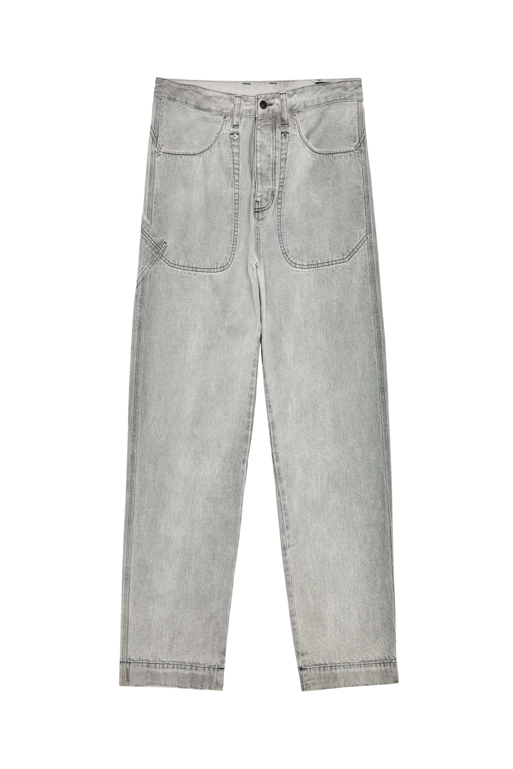 Diesel - D-Fransy 0ICVH Straight Jeans, Grigio - Image 6