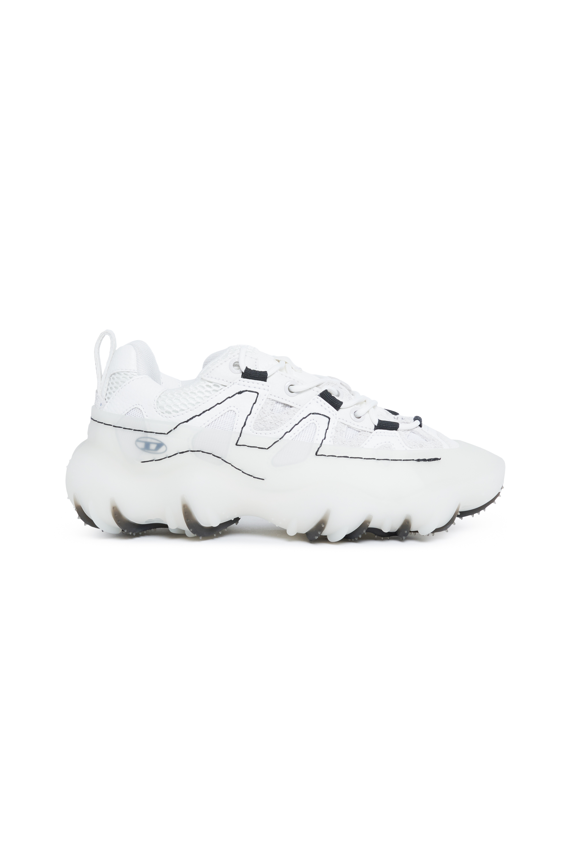 Diesel - S-PROTOTYPE P1, Sneaker in mesh, pelle e tessuto ripstop Unisex in Bianco - 2