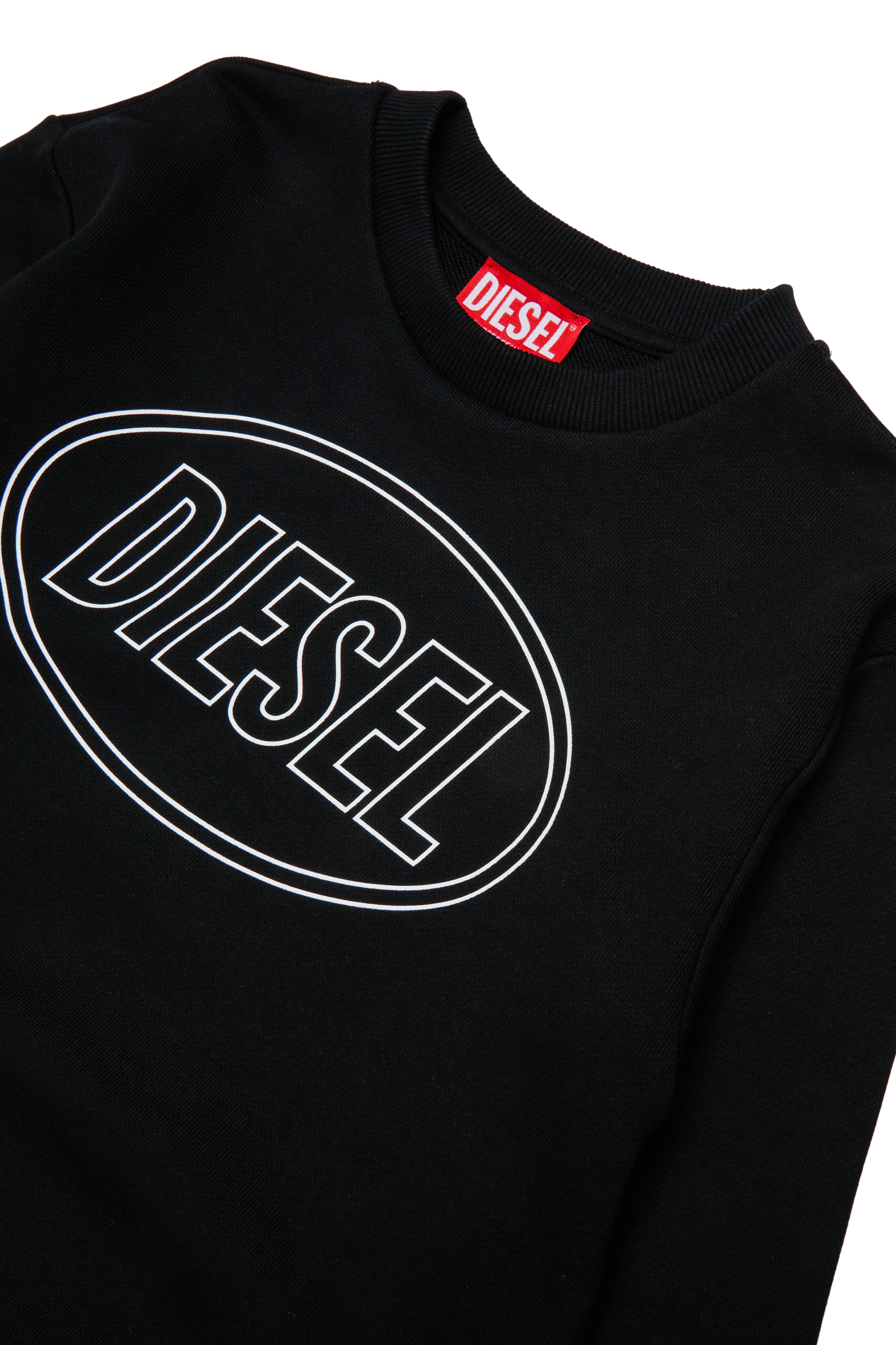 Diesel - SCIRCLE OVER, Felpa con stampa logo Uomo in Nero - 3