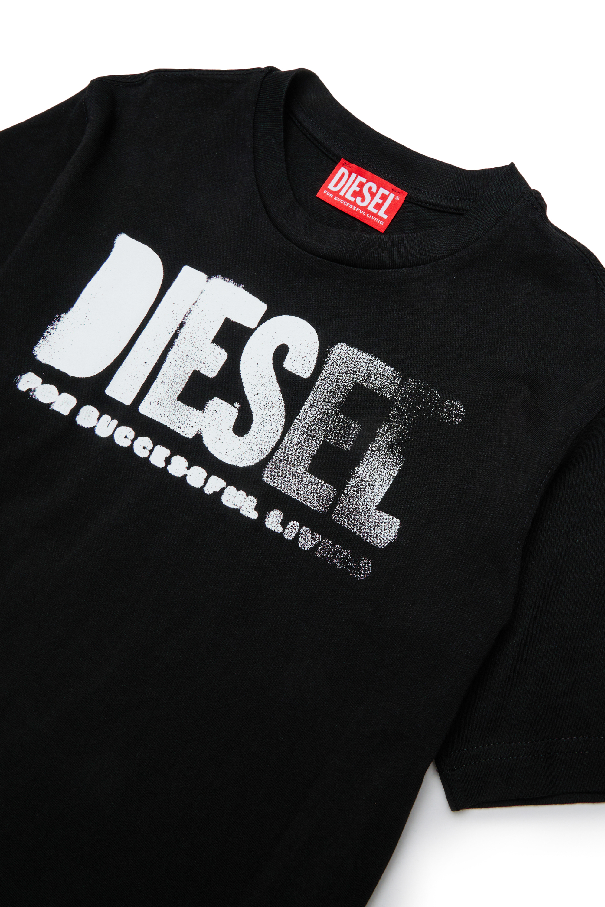 Diesel - THIDE OVER, T-shirt con stampa sfumata Uomo in Nero - 3