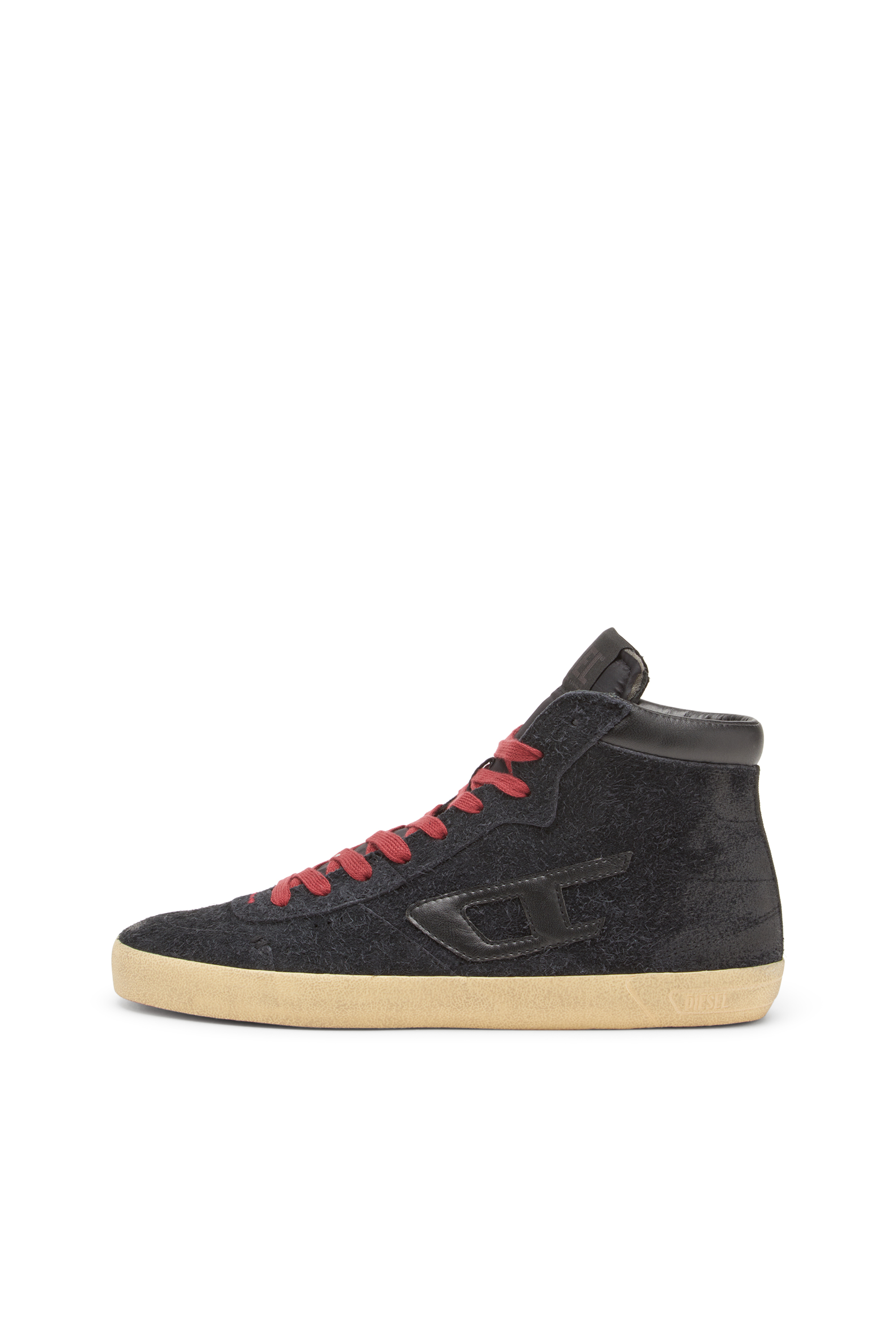 Diesel - S-LEROJI MID, S-Leroji-Sneaker high-top in suede effetto pelo Uomo in Nero - 8