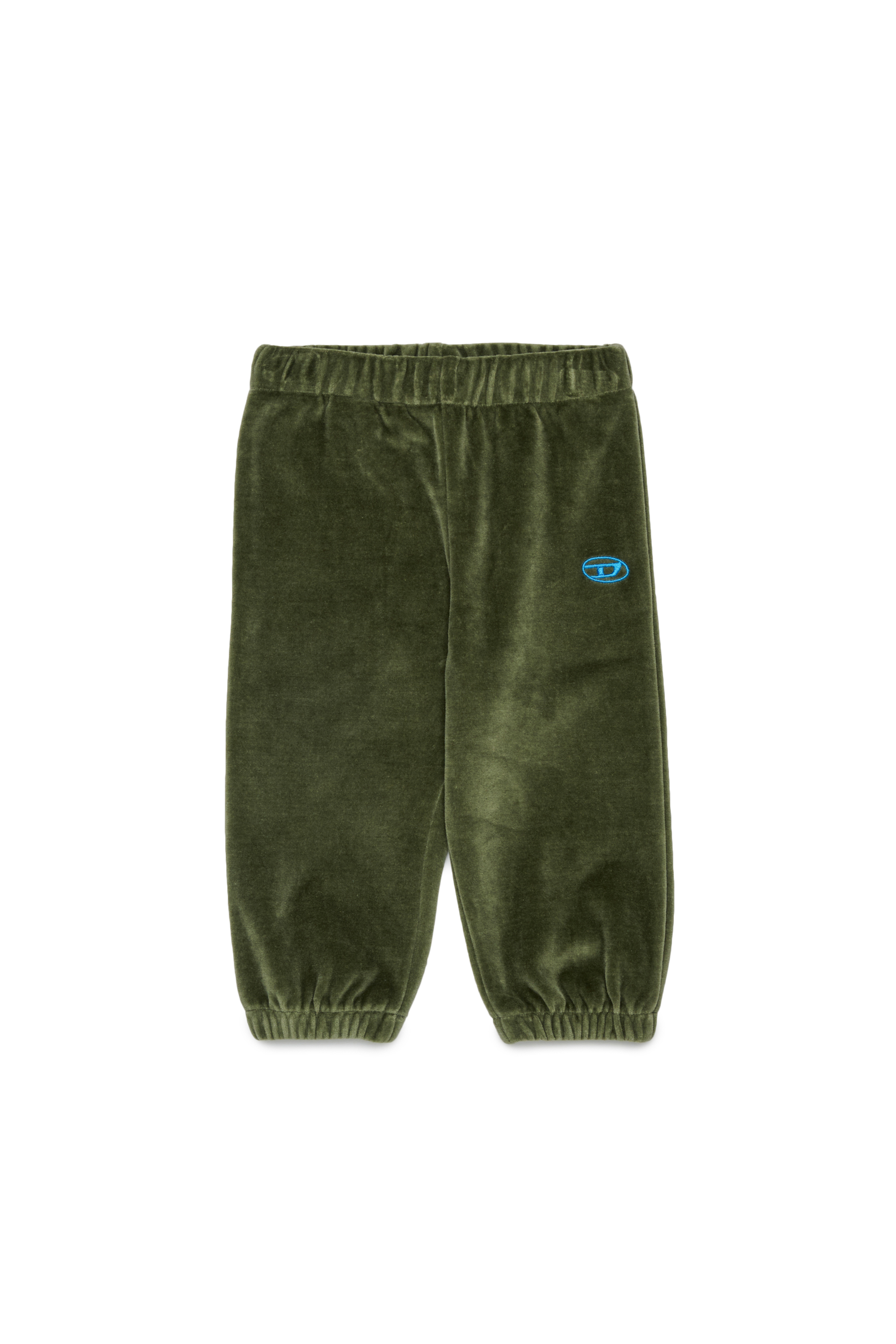 Diesel - PHENIB, Pantaloni in velluto con ricamo Oval D Uomo in Verde - 1