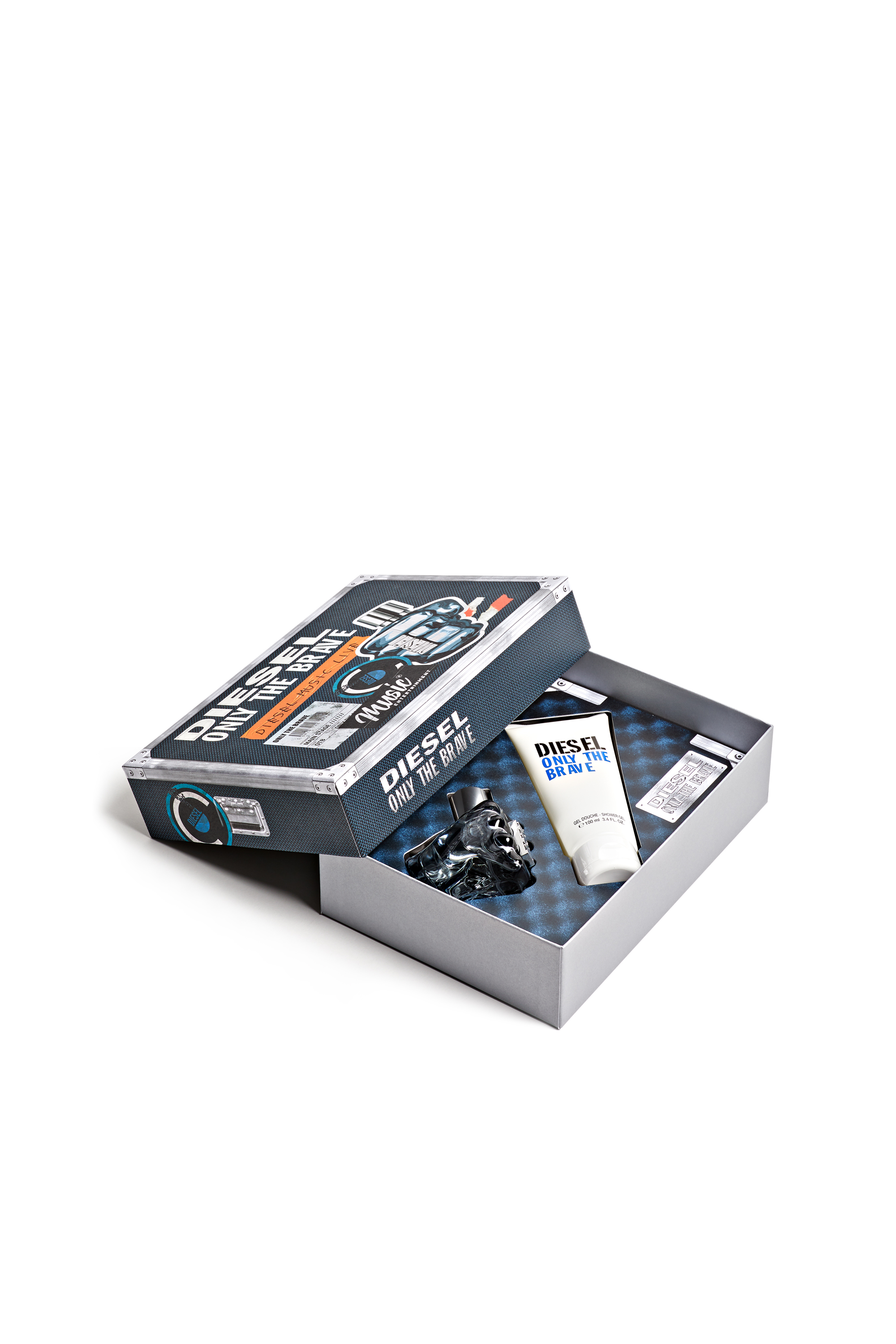 Diesel - ONLY THE BRAVE 50 ML GIFT SET, Cofanetto Only The Brave Uomo in Grigio - 3