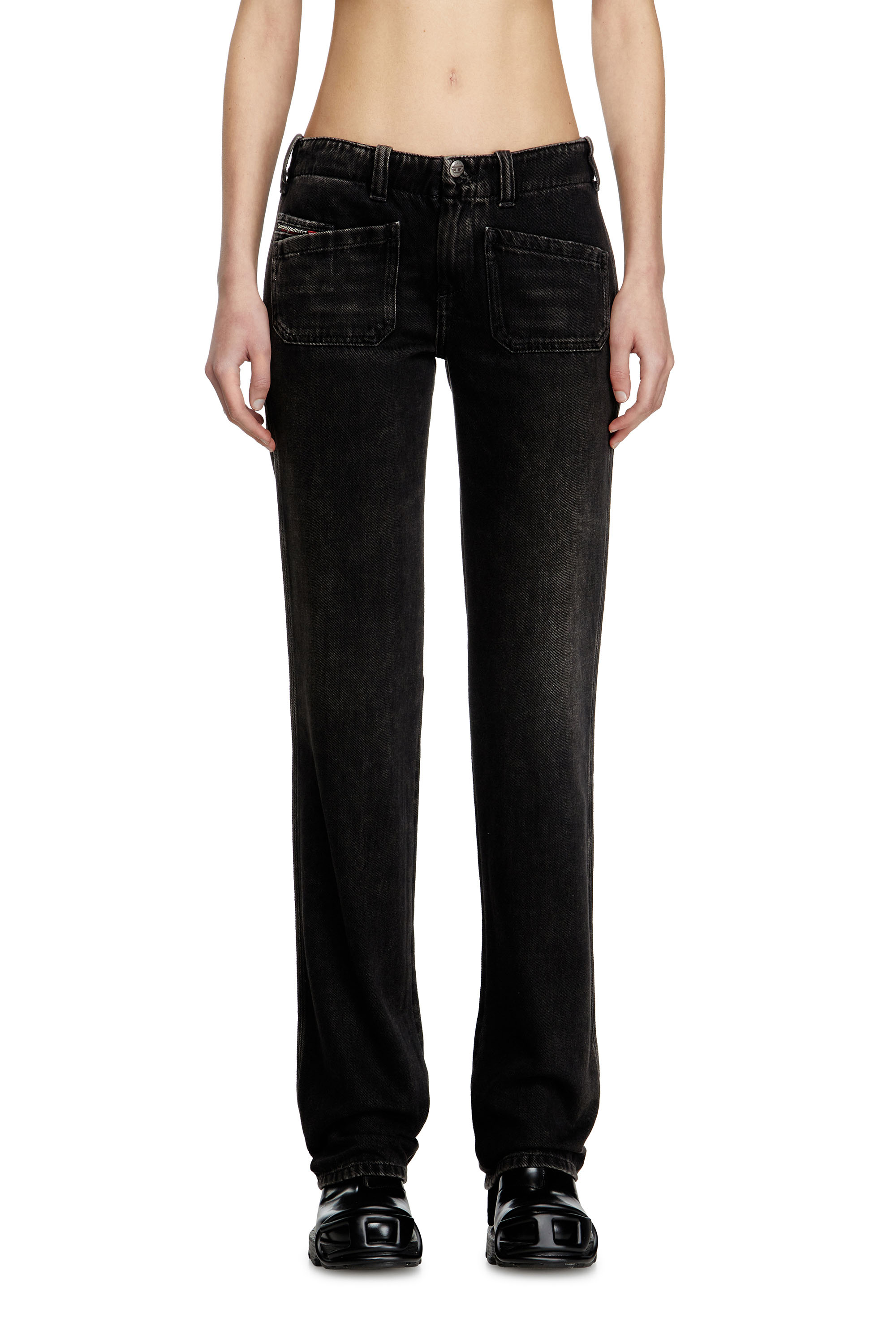 Diesel - Bootcut Jeans D-Keate 09J96 Donna, Nero/Grigio scuro - Image 2