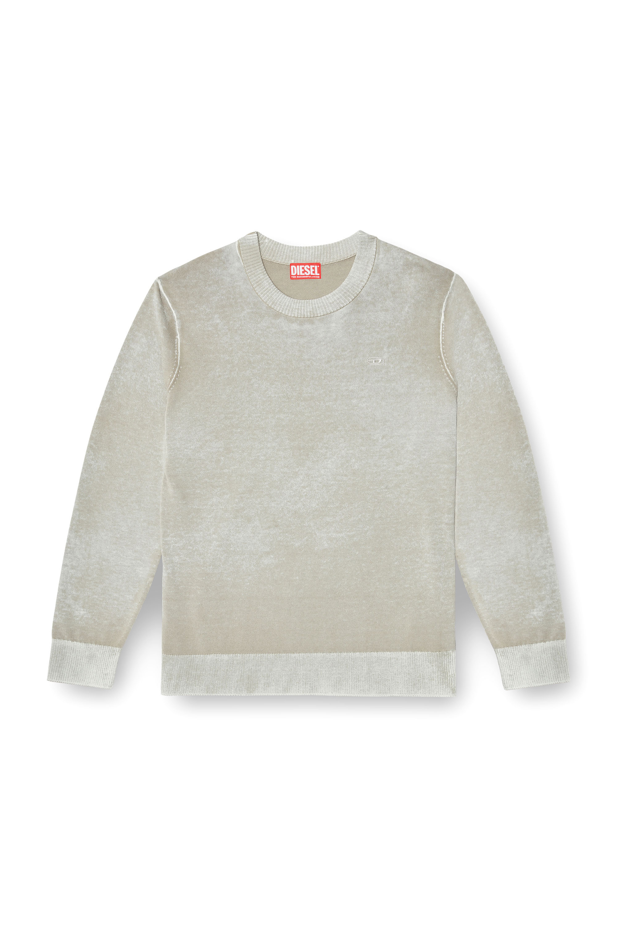 Diesel - K-LAURENT, Maglia con stampa interna sfumata Uomo in Grigio - 3