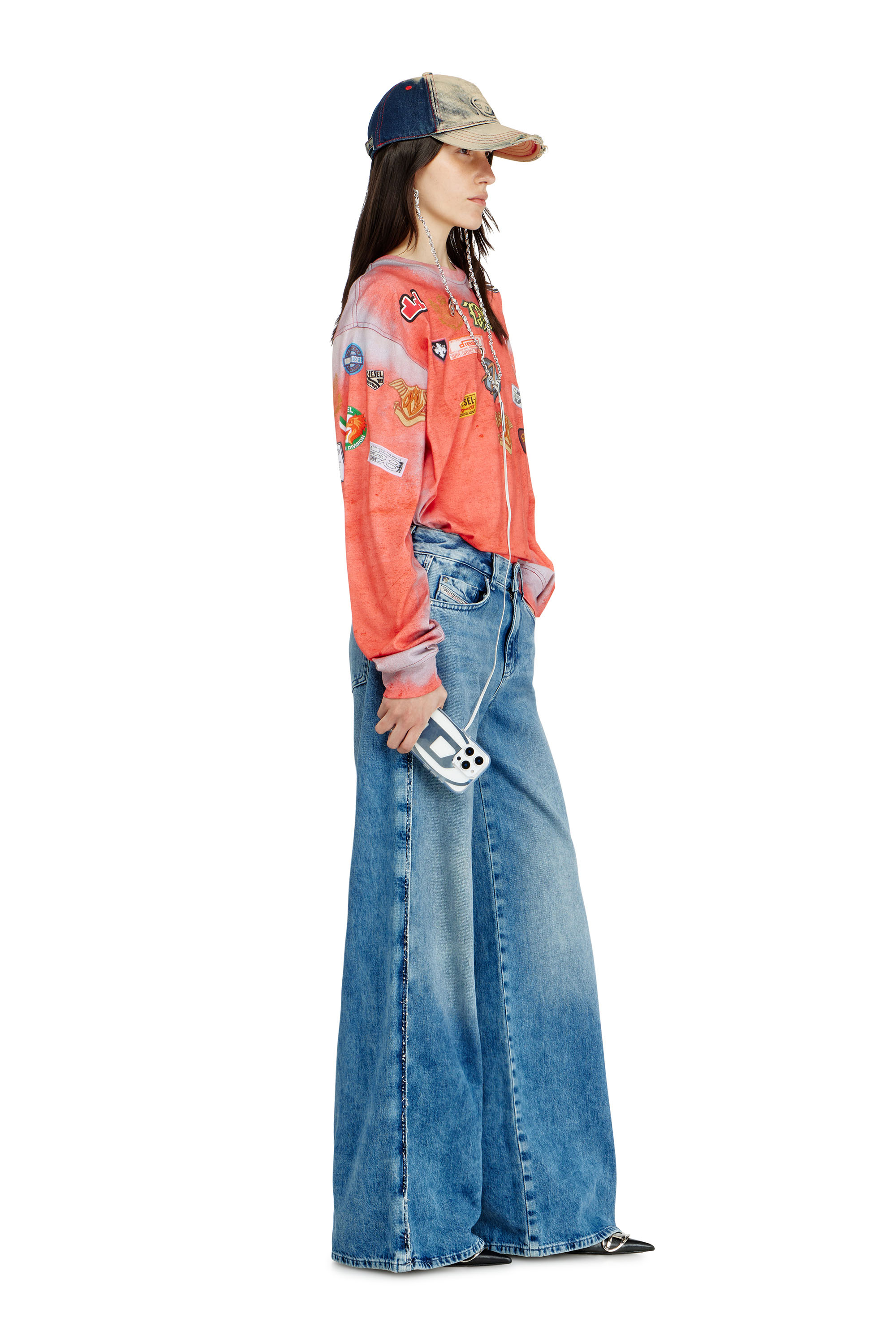 Diesel - Flare Jeans 1978 D-Akemi 0ADCJ Donna, Blu medio - Image 1