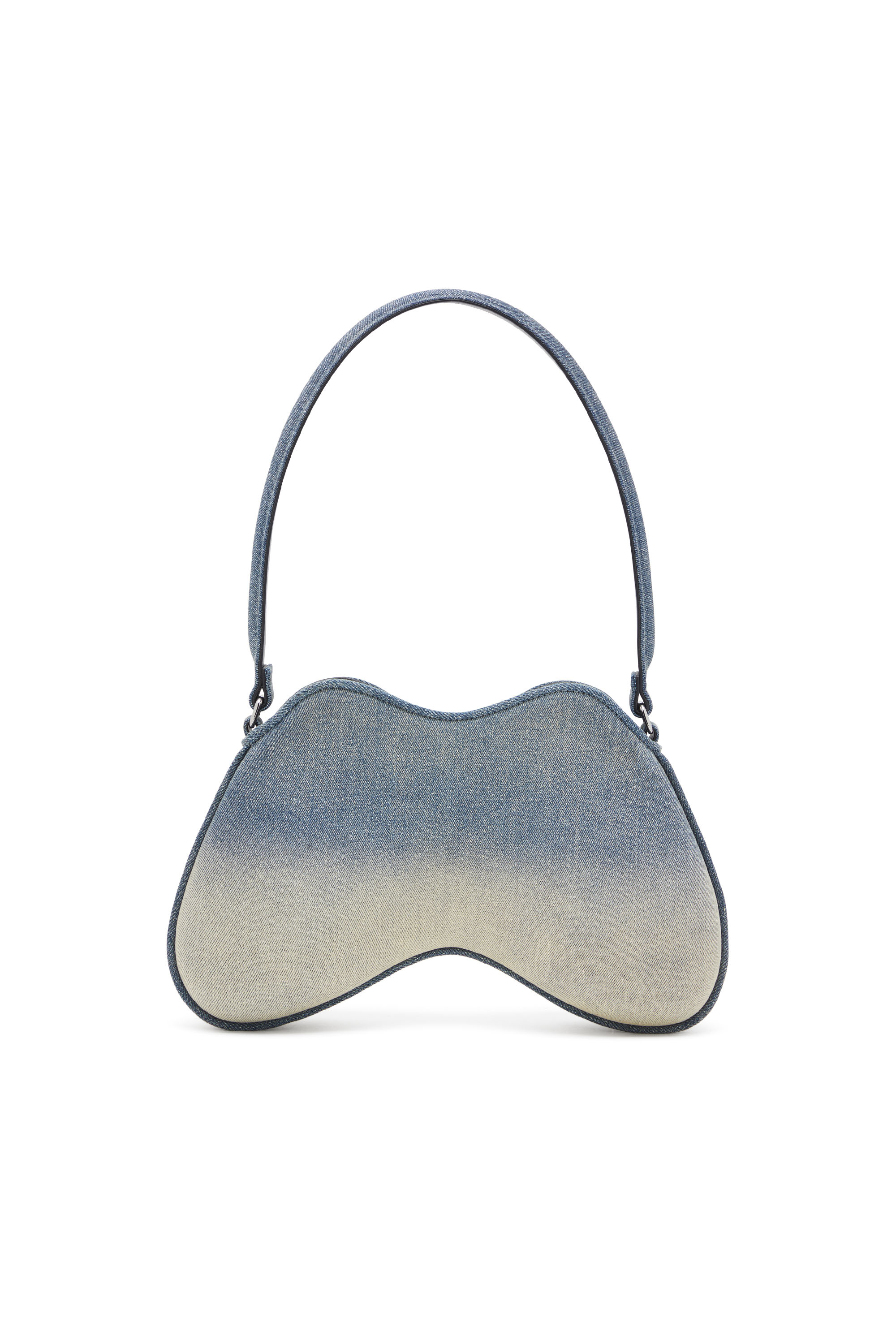 Diesel - DOUBLE-D SHOULDER, Borsa da spalla in denim solarizzato Donna in Blu - 2