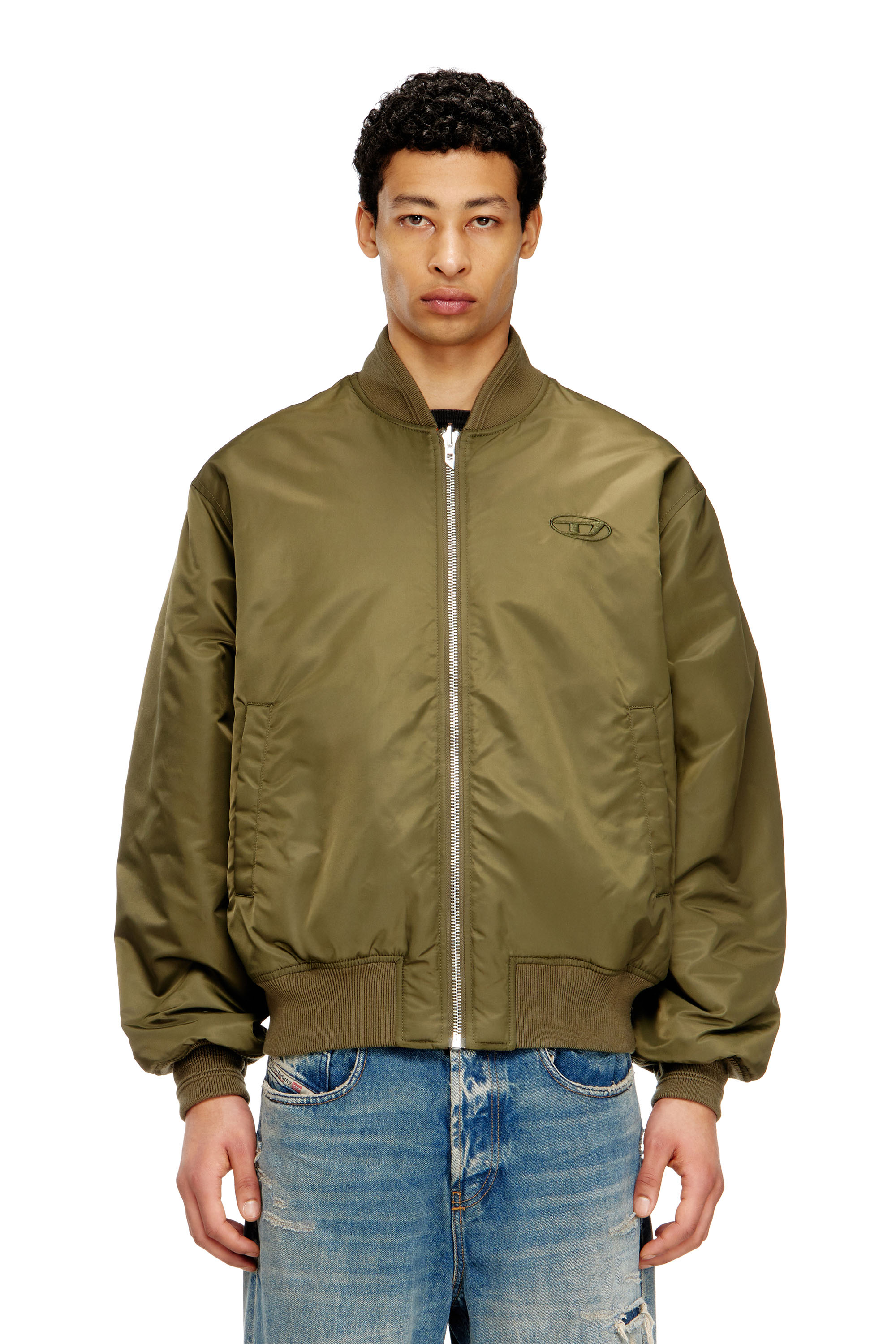 Diesel - W-TYPE-D1, Giacca bomber imbottita con ricamo Oval D Uomo in Multicolor - 3