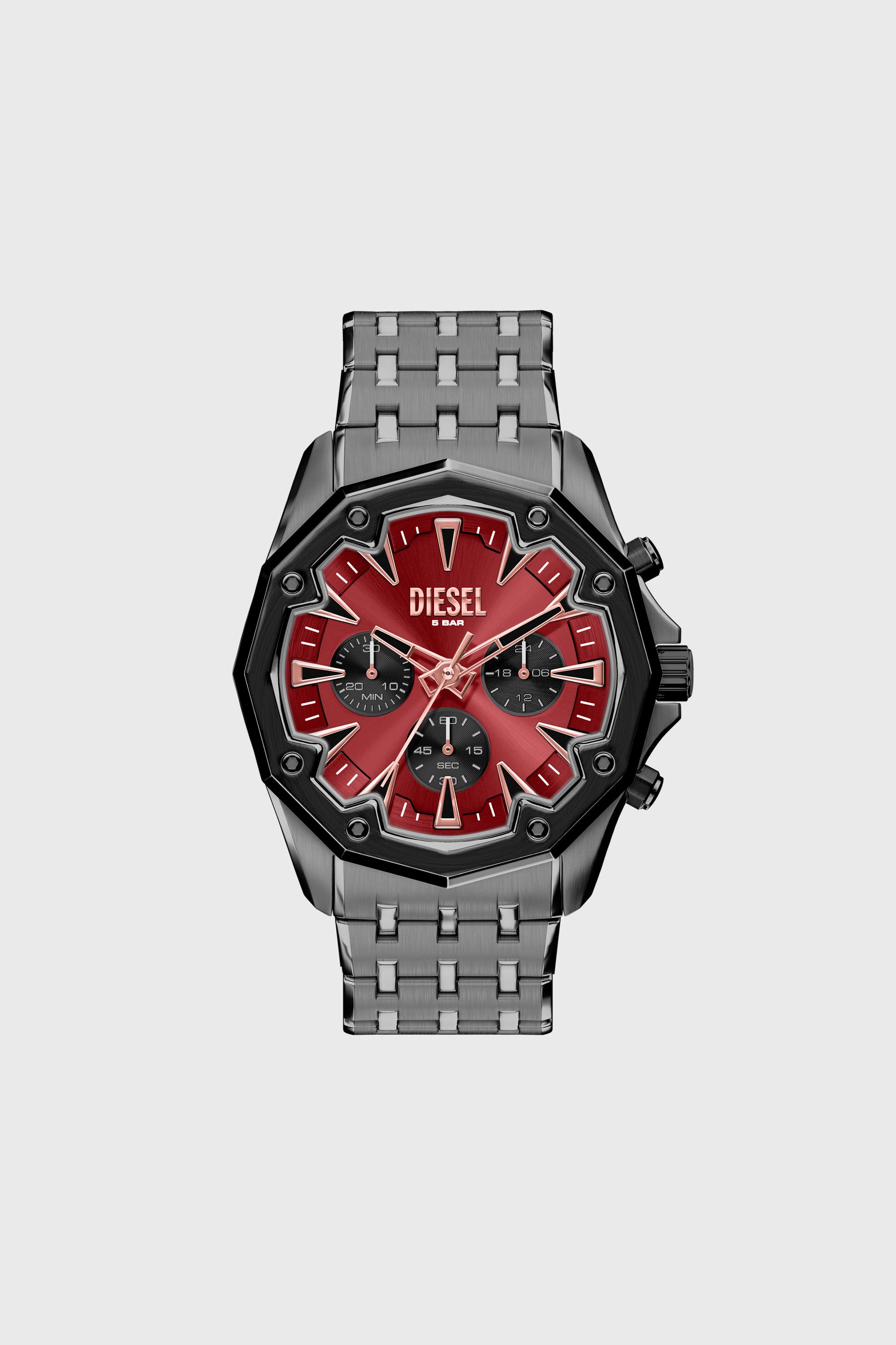 Diesel - DZ4715 WATCH, Orologio Stinger in acciaio inox gunmetal Uomo in Grigio - 1