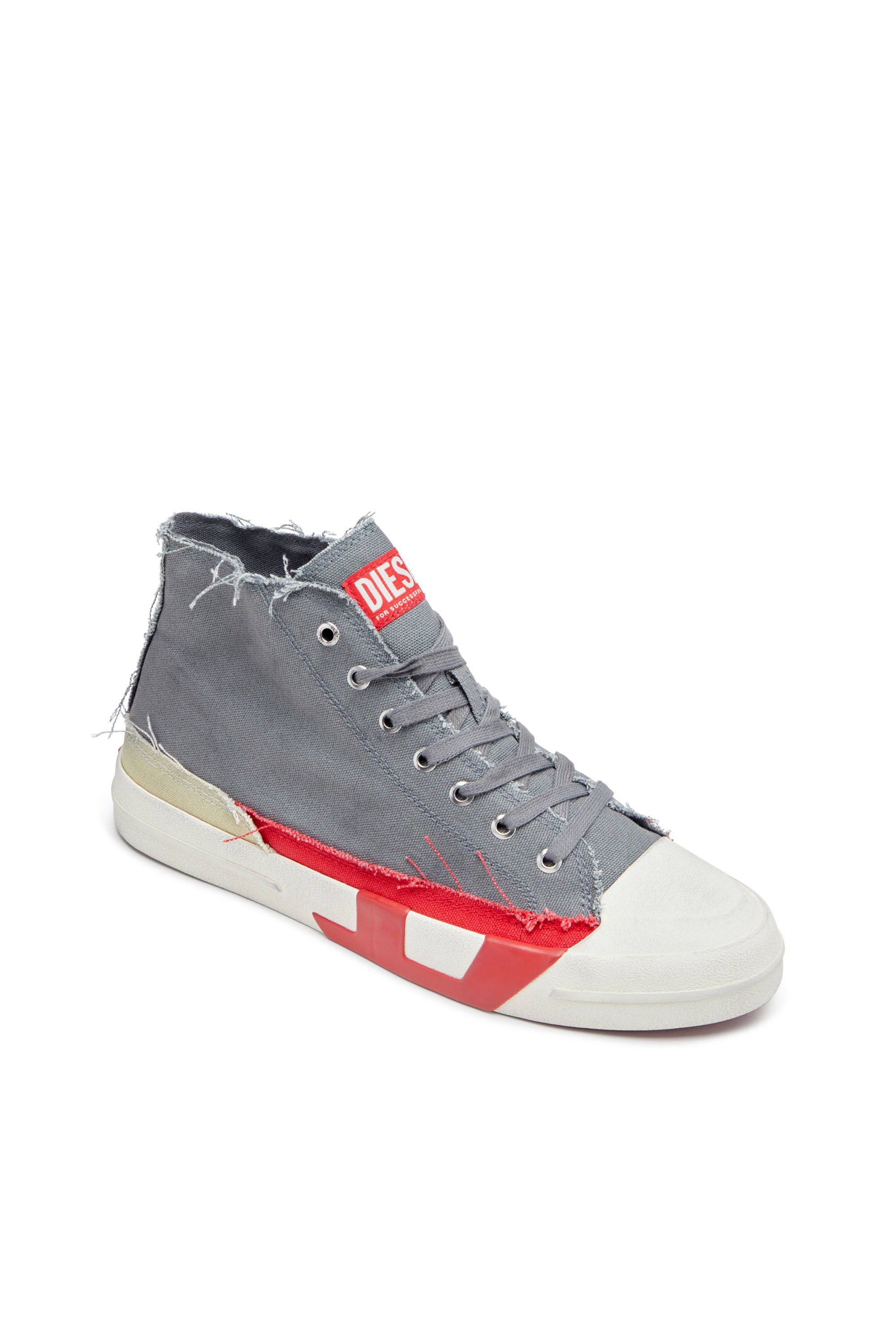 Diesel - S-D-VERSE MID, S-D-Verse-Sneaker high-top in canvas effetto dirt Uomo in Multicolor - 7