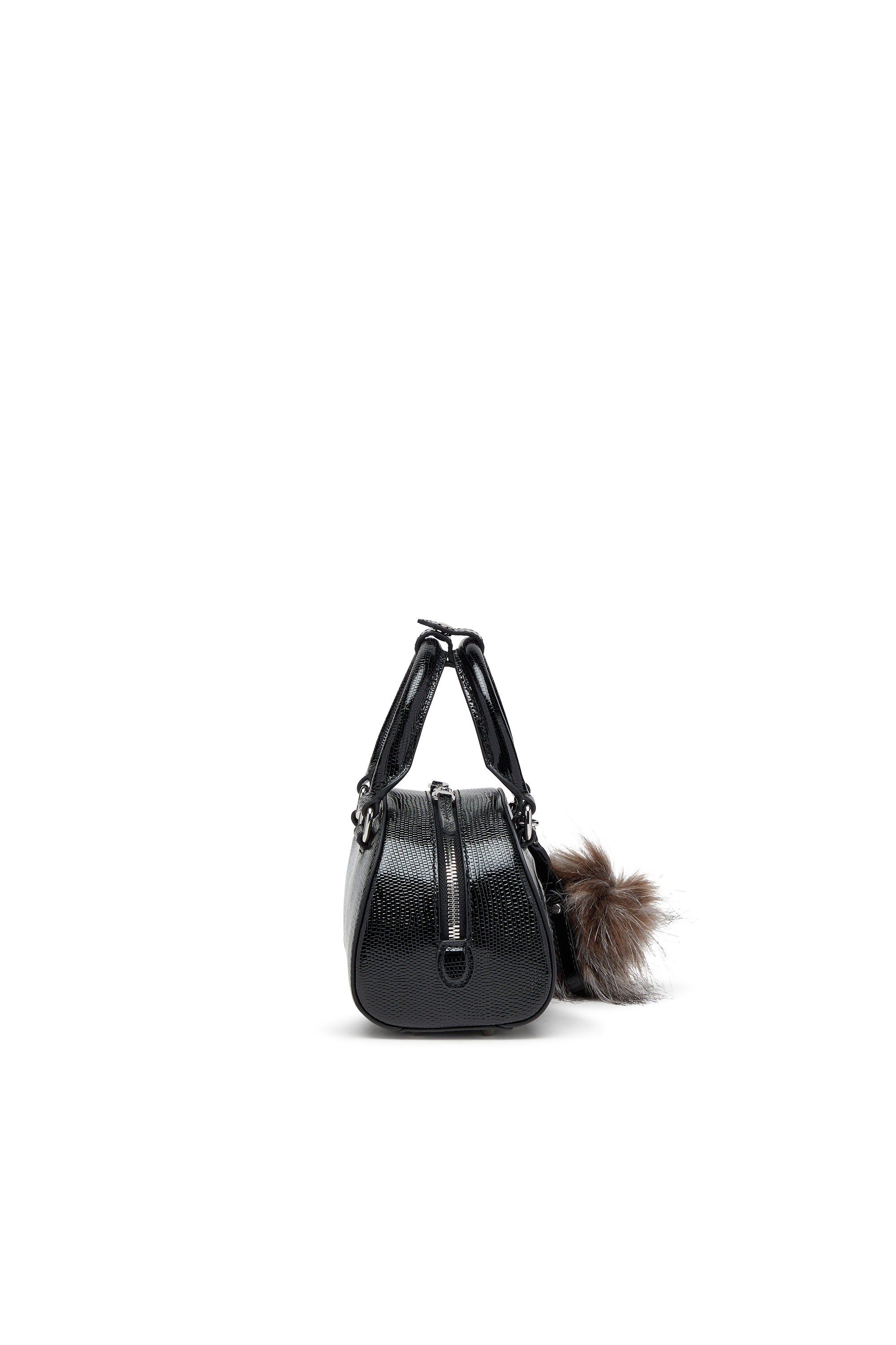 Diesel - 1DR DOME CROSSBODY, 1DR Dome-Borsa bowling mini in pelle embossed Donna in Nero - 4