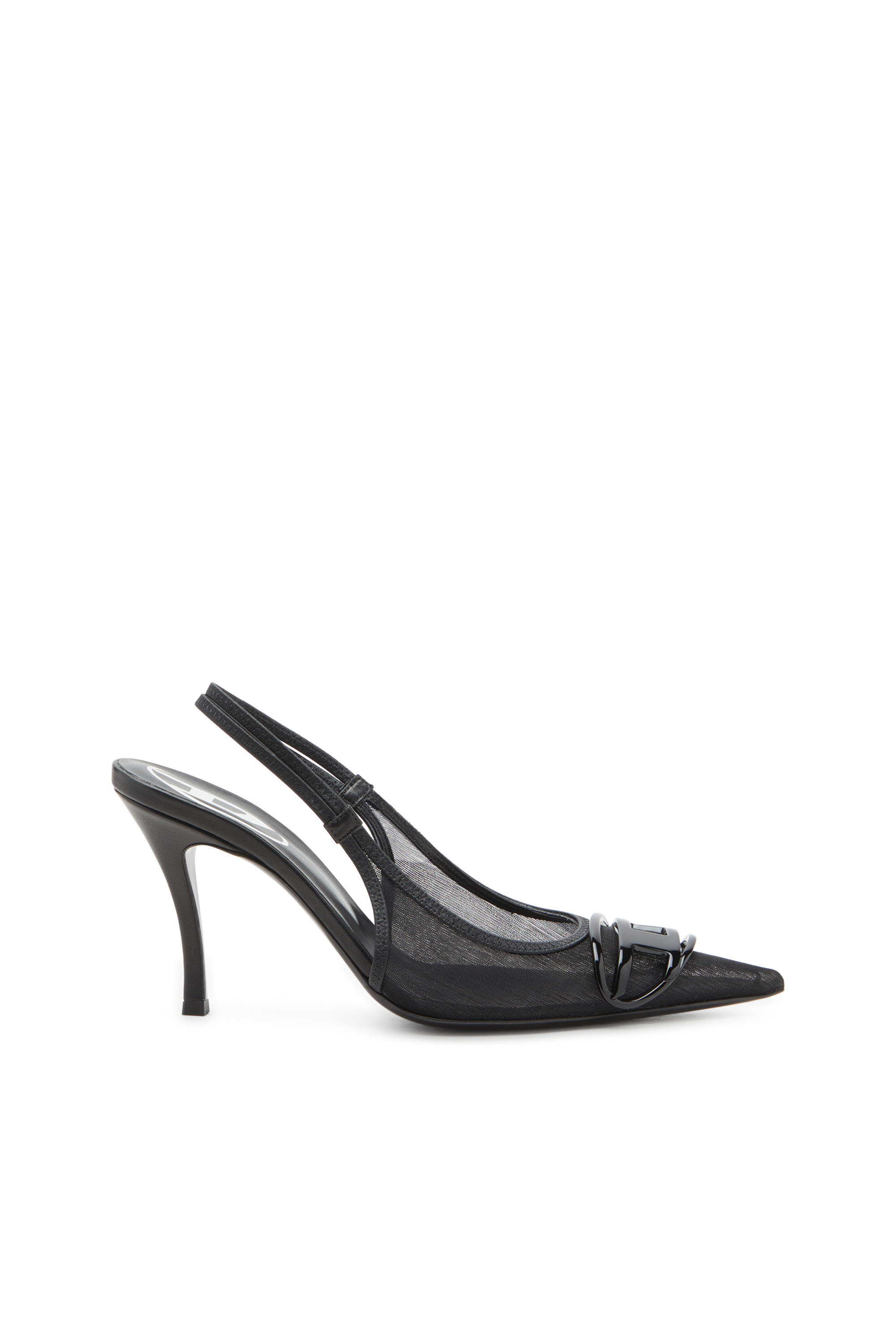 Diesel - D-VENUS SB, Pump in mesh e pelle Donna in Nero - 1