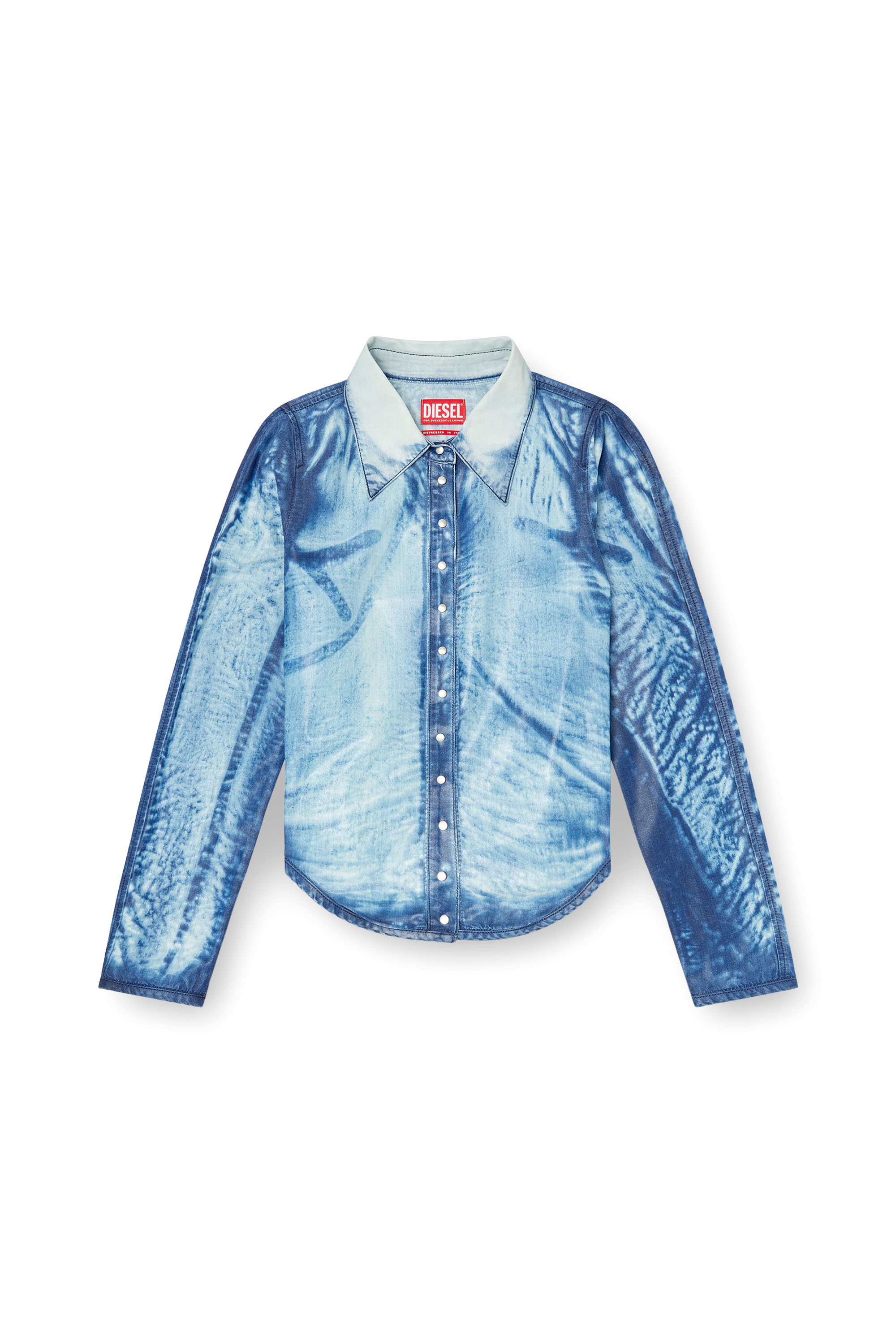 Diesel - DE-LYRIA-FSI, Camicia in denim lyocell effetto X-Ray Donna in Blu - 2