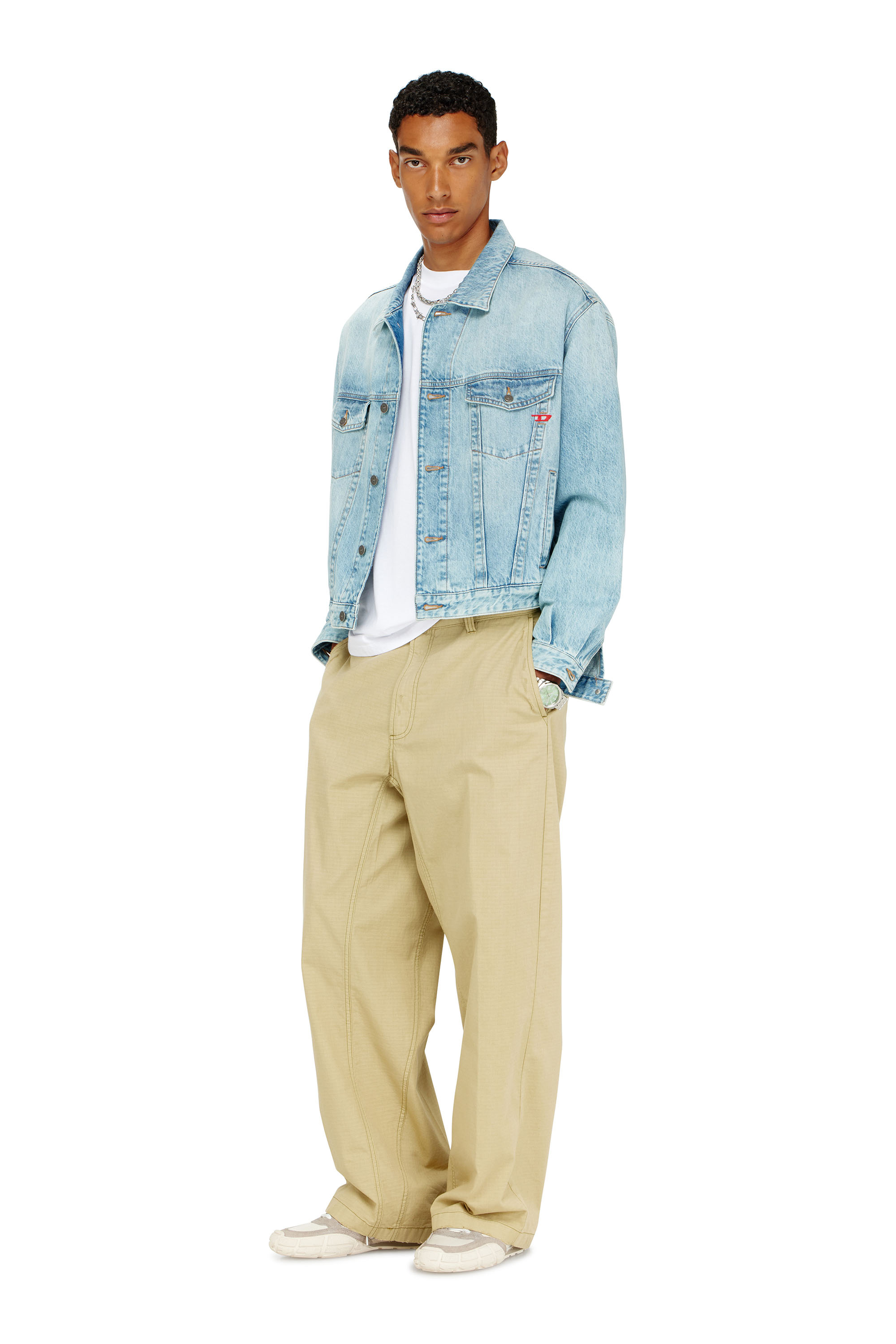 Diesel - T-BOXT-BISK, T-shirt in cotone con stampa Diesel Biscotto Uomo in Bianco - 2