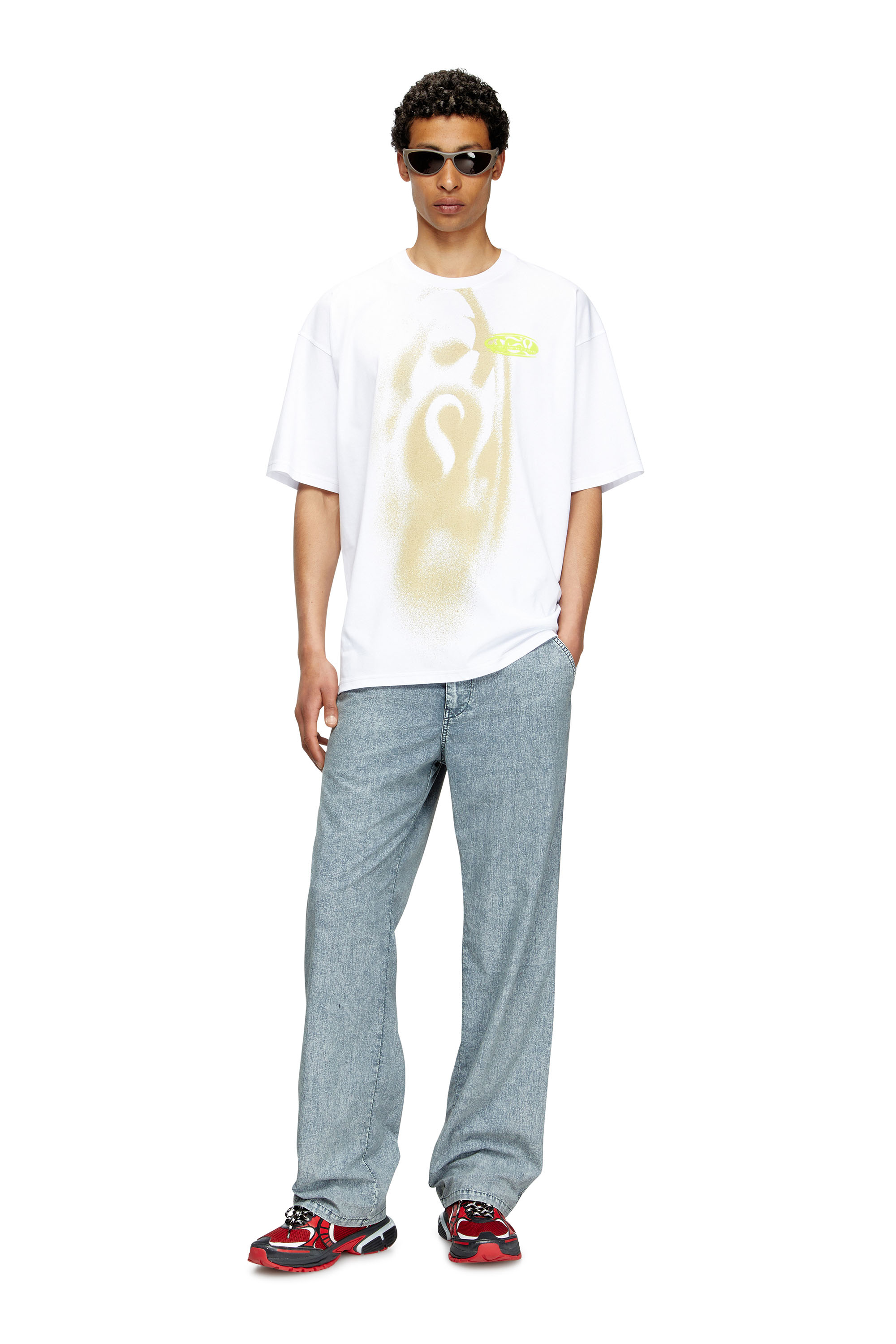 Diesel - T-BOXT-T7, T-shirt con stampa effetto spray Uomo in Bianco - 2