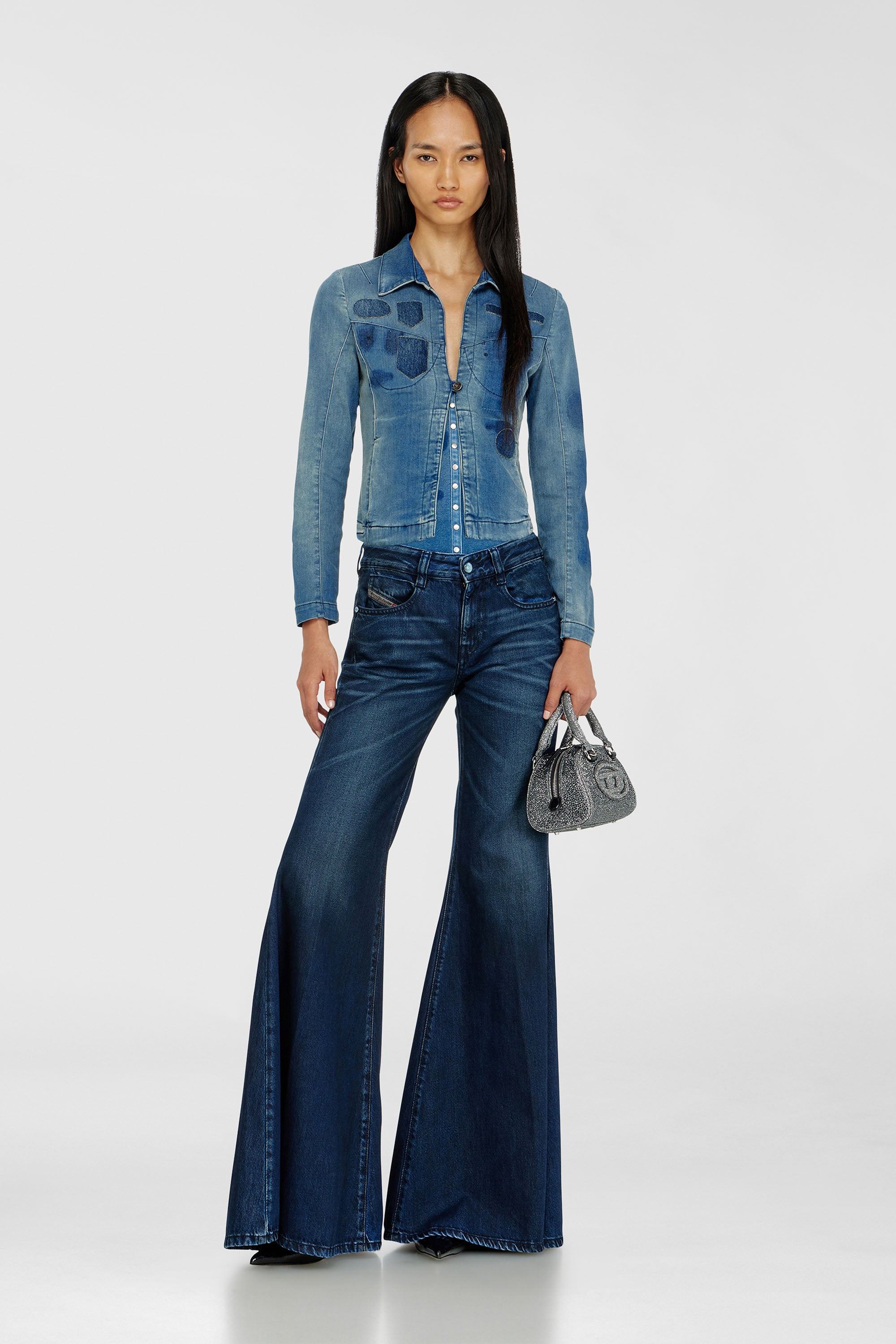Diesel - Flare Jeans 1970 D-Bleess 09N21 Donna, Blu Scuro - Image 1