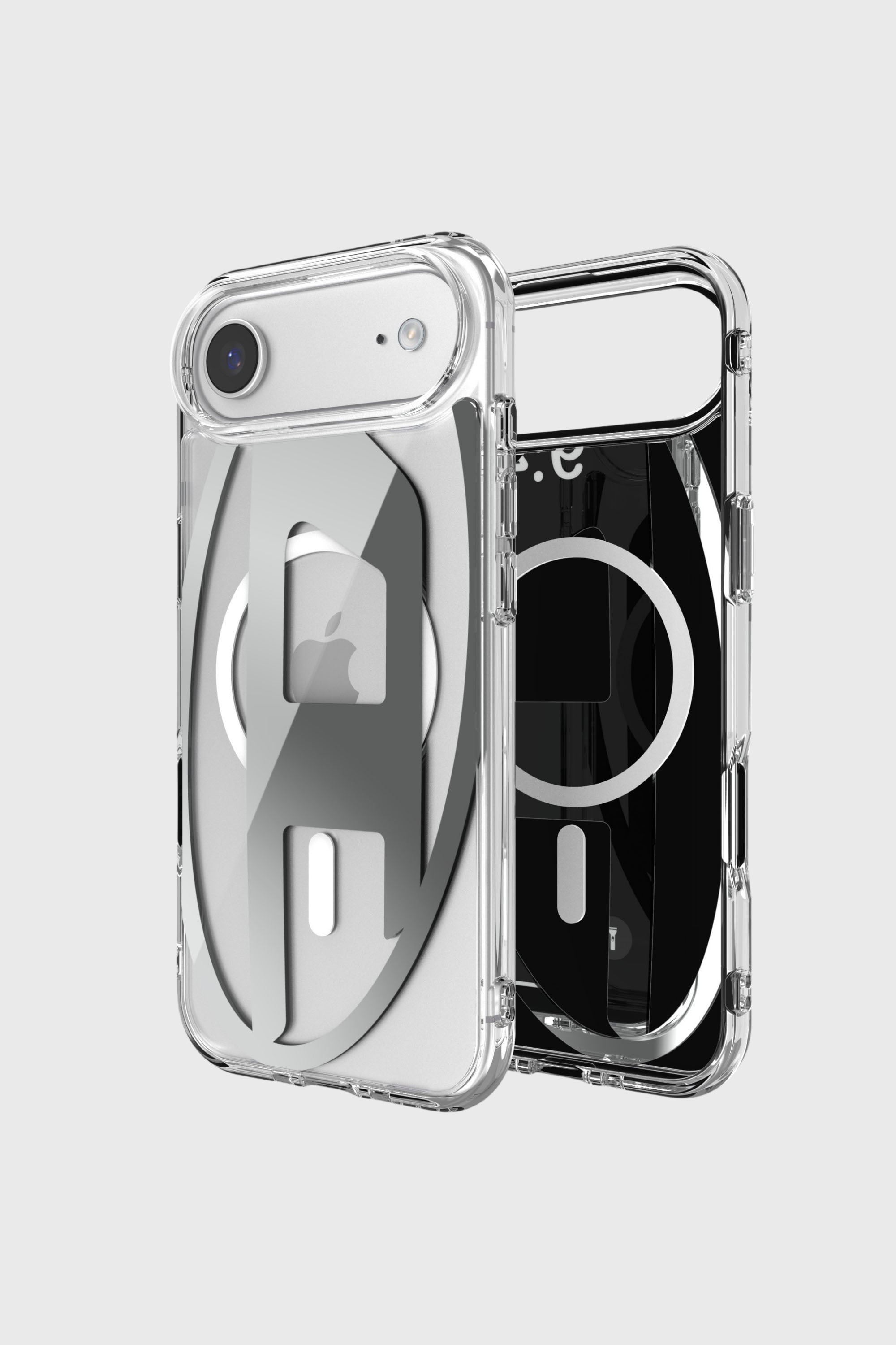 Diesel - 60412 AOP CASE, Custodia Oval D Metallic con Magsafe per iPhone 17 Air Unisex in Grigio - 1