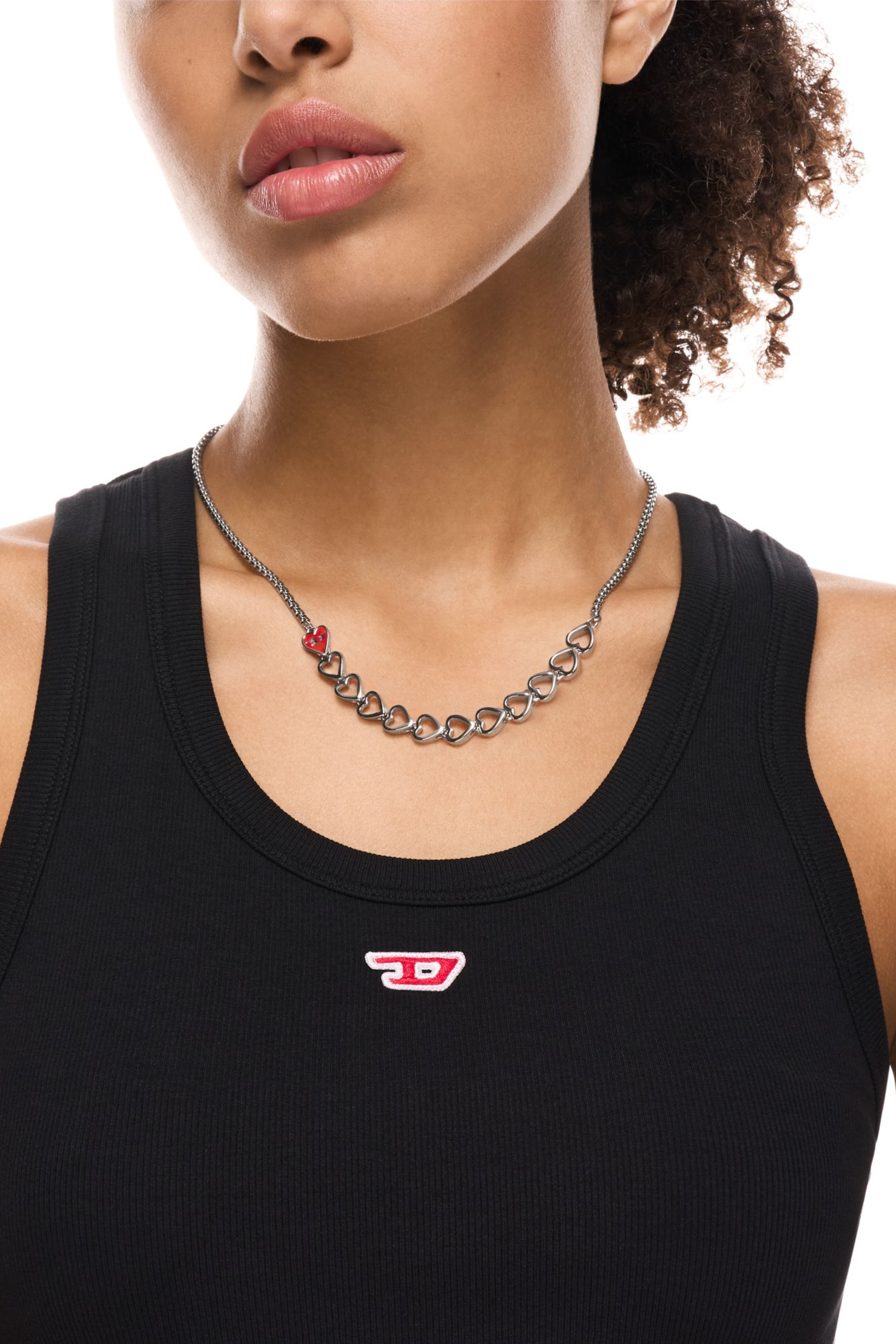 Diesel - DX166640 JEWELLERY, Collana con catena in acciaio inox Unisex in Argento - 3