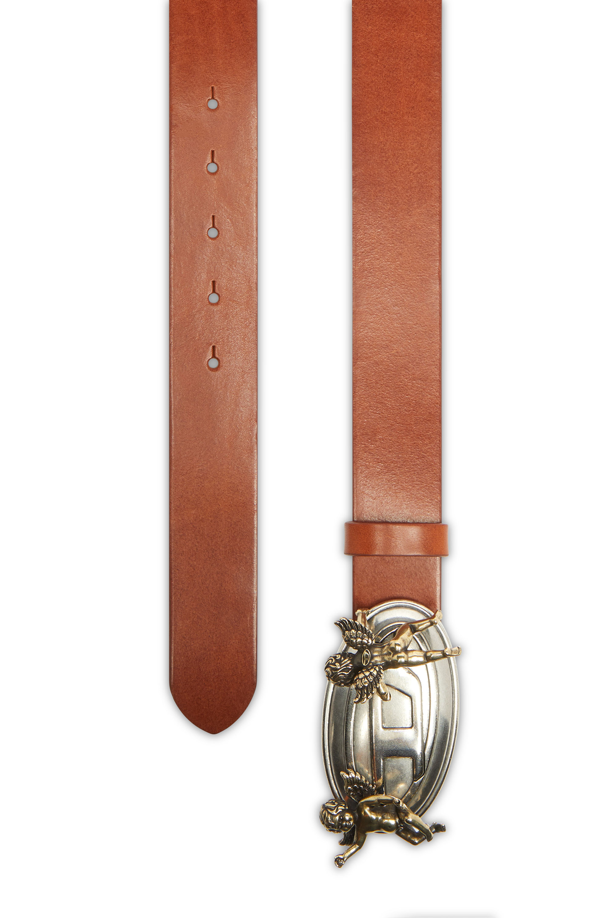 Diesel - B-OVAL ANGELS 35, Cintura 3,5 cm in pelle con fibbia Oval D cherubino Donna in Marrone - 2