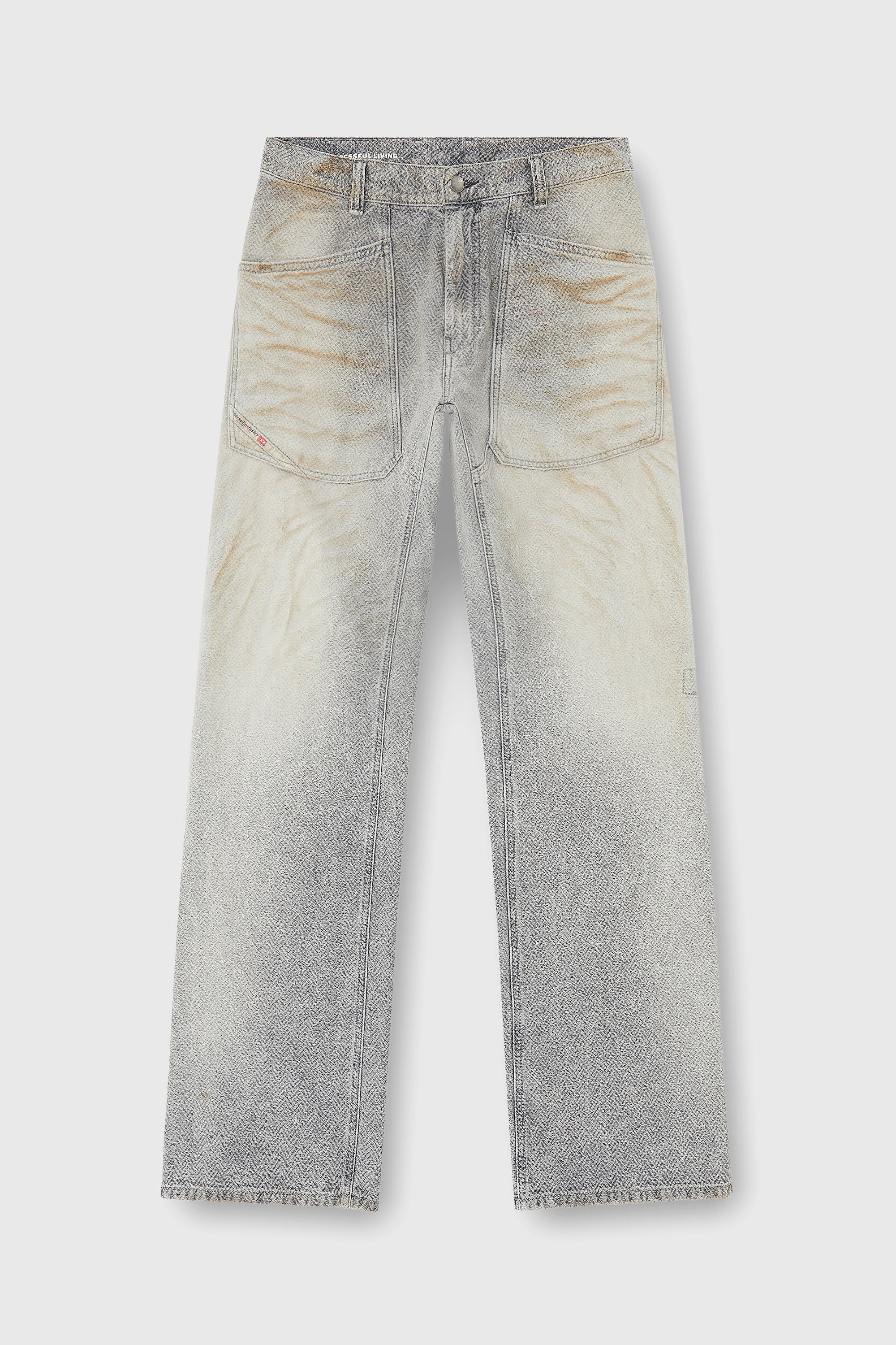 Diesel - Relaxed Jeans D-Zeta 09Q11 Uomo, Grigio - Image 2