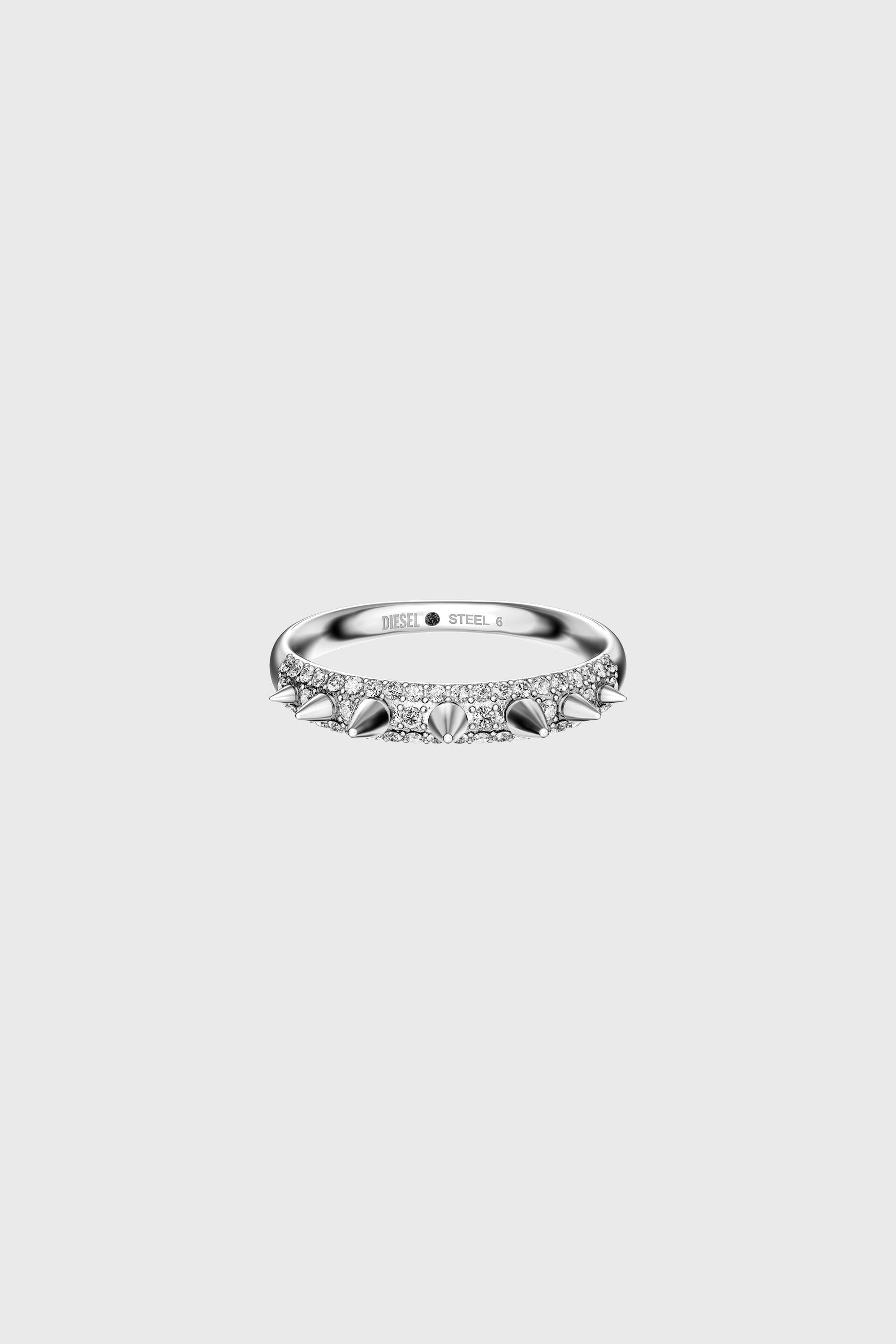 Diesel - DX1729040, Unisex's Stainless Steel Band Ring in Silver - 2