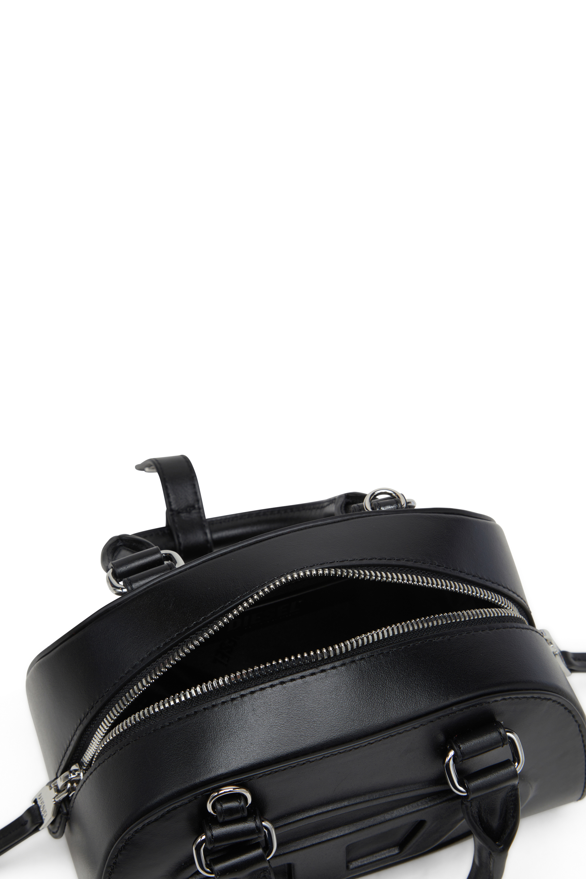 Diesel - 1DR DOME CROSSBODY, Borsa bowling mini in pelle Donna in Nero - 4