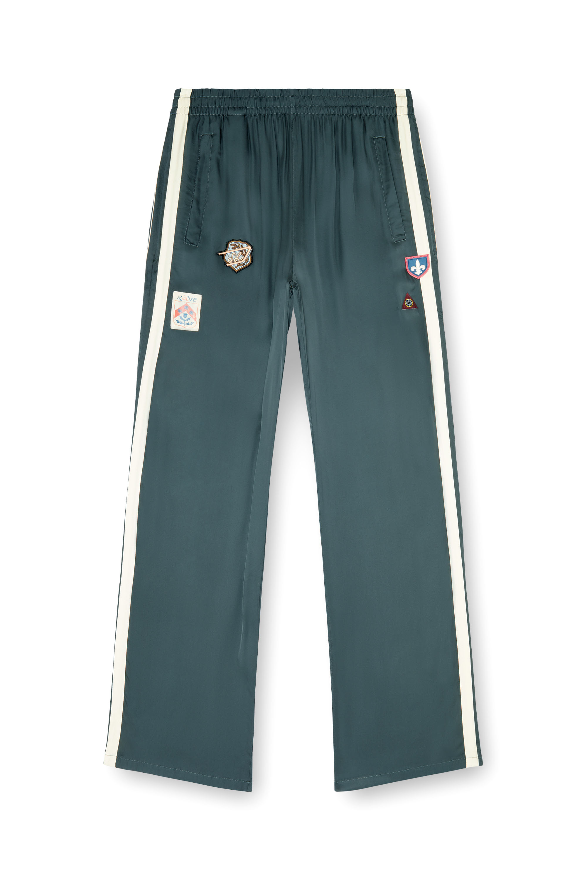 Diesel - P-ANNU, Pantaloni da tuta in raso con patch Uomo in ToBeDefined - 4