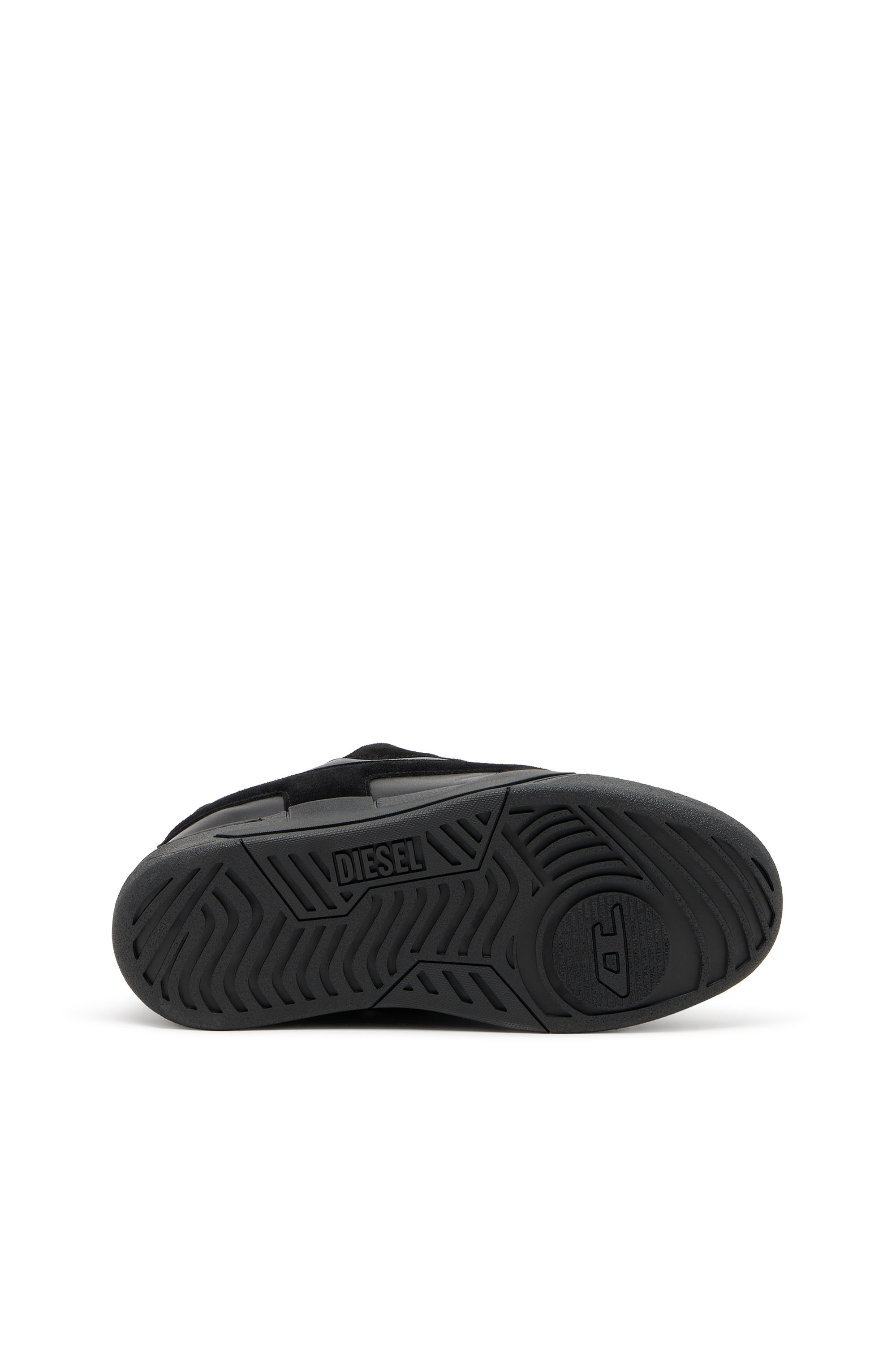 Diesel - S-D-OLLIE LOW, S-D-Ollie-Sneakers monocromatiche in suede e pelle Uomo in Nero - 4