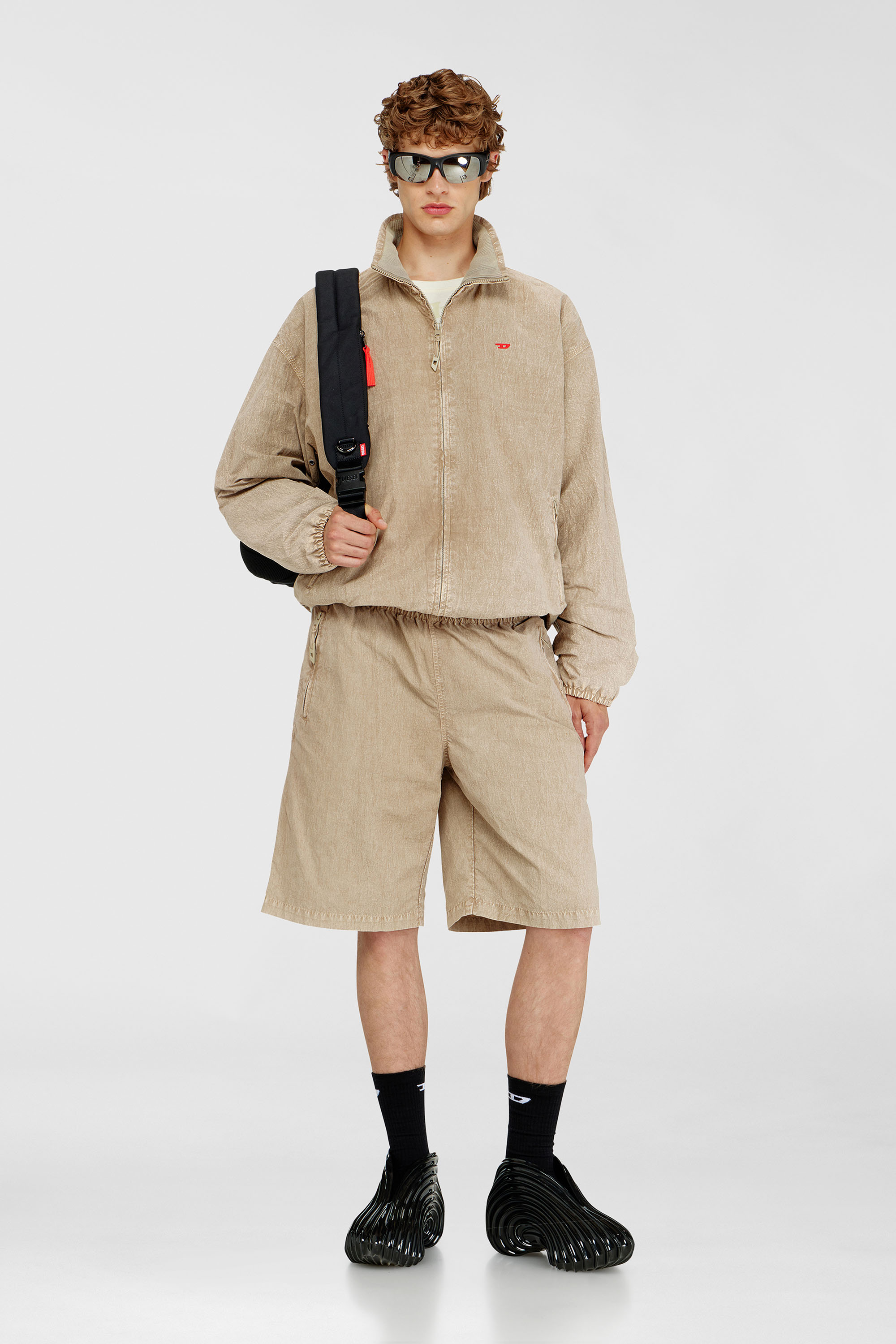 Diesel - J-CORSE-PLBH, Giacca taslan lavorata con finitura lavorata Uomo in Beige - 2