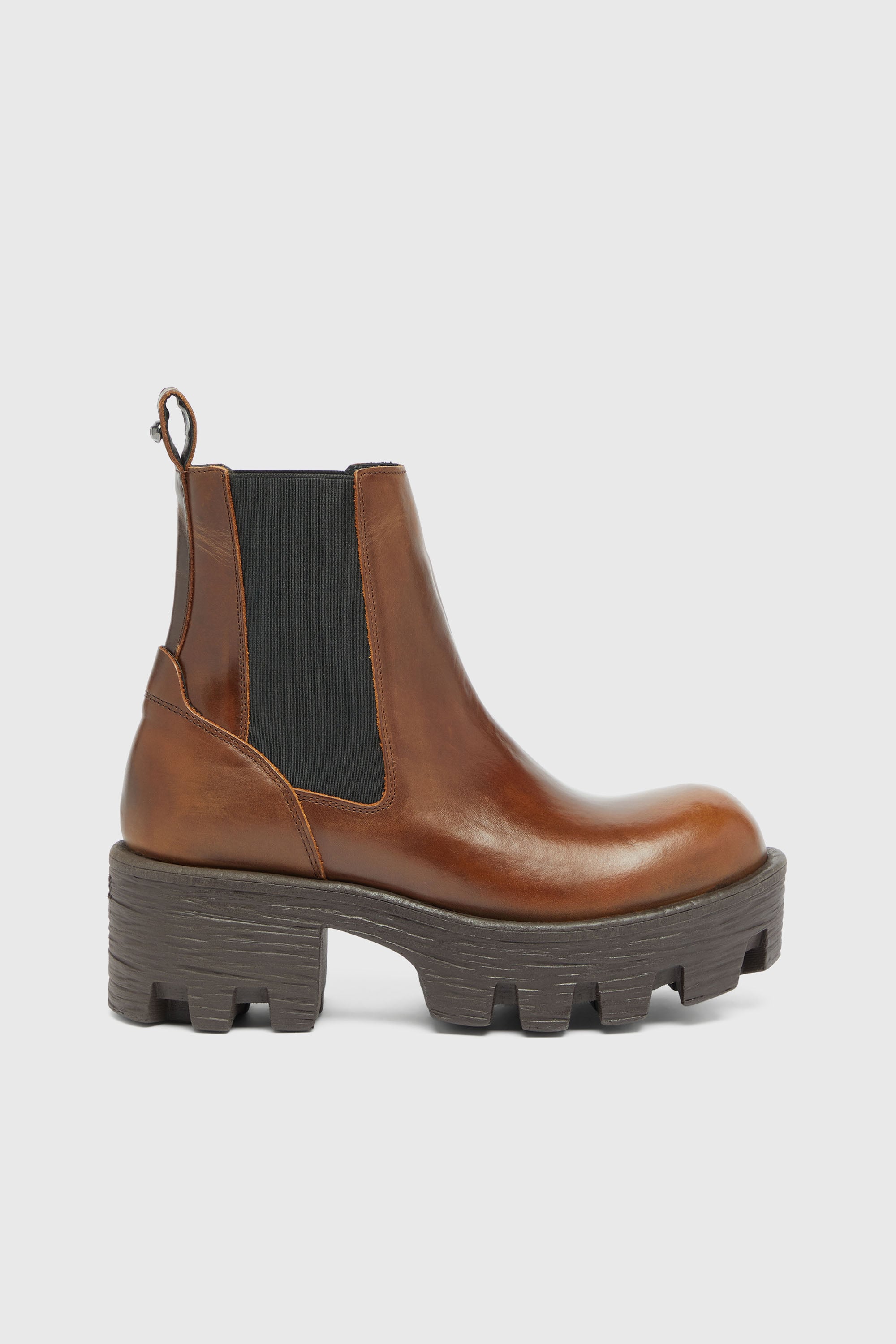 Diesel - D-HAMMER CHUNKY W, D-Hammer-Stivali Chelsea in pelle Donna in Marrone - 1