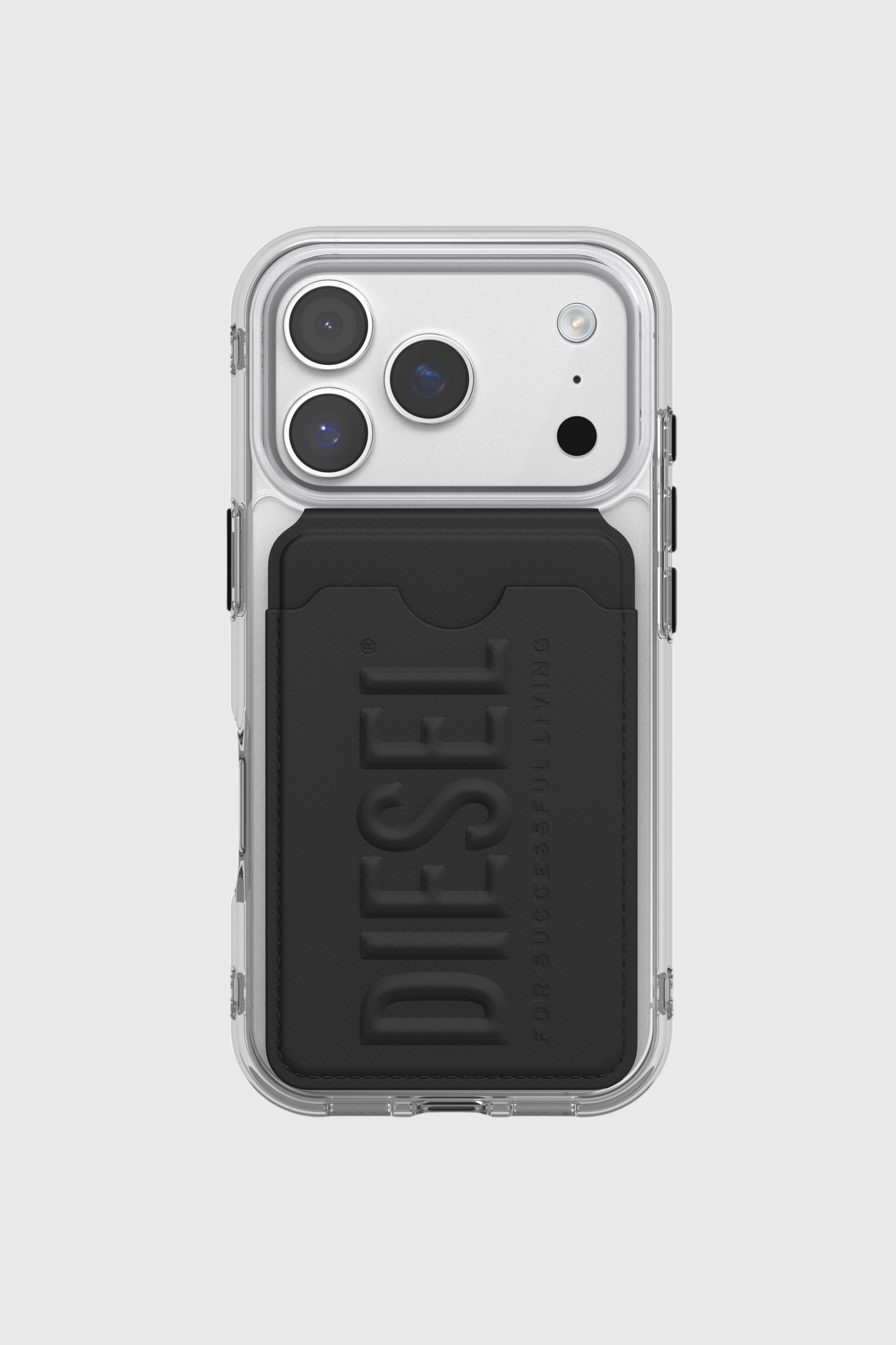 Diesel - 60449  CREDIT CARD HOLDER, Portacarte con supporto Magsafe 3D Biscotto Unisex in Nero - 2