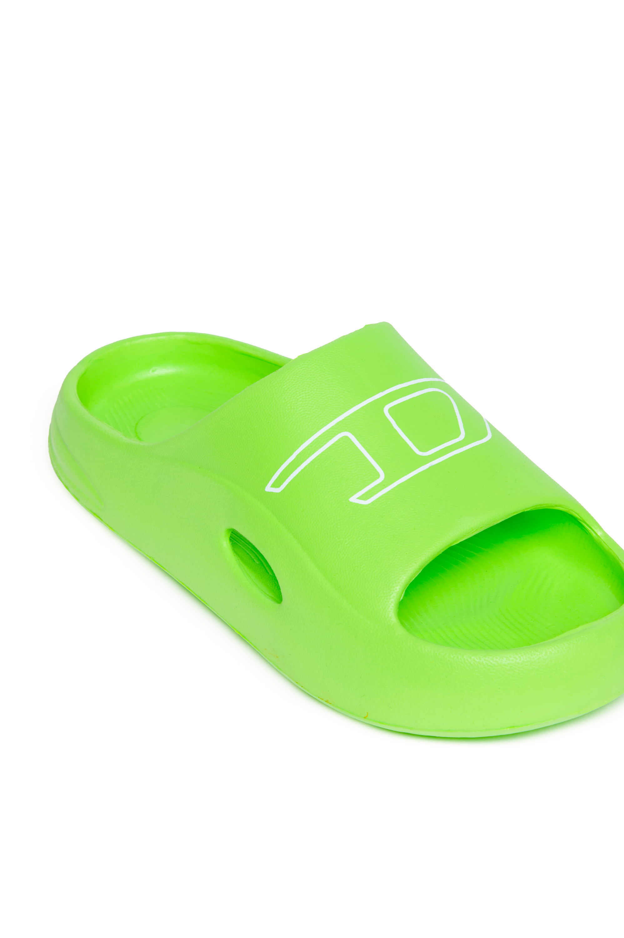 Diesel - SA-CHUNCKY D, Ciabatte da piscina in EVA con logo stampato Unisex in Verde - 4