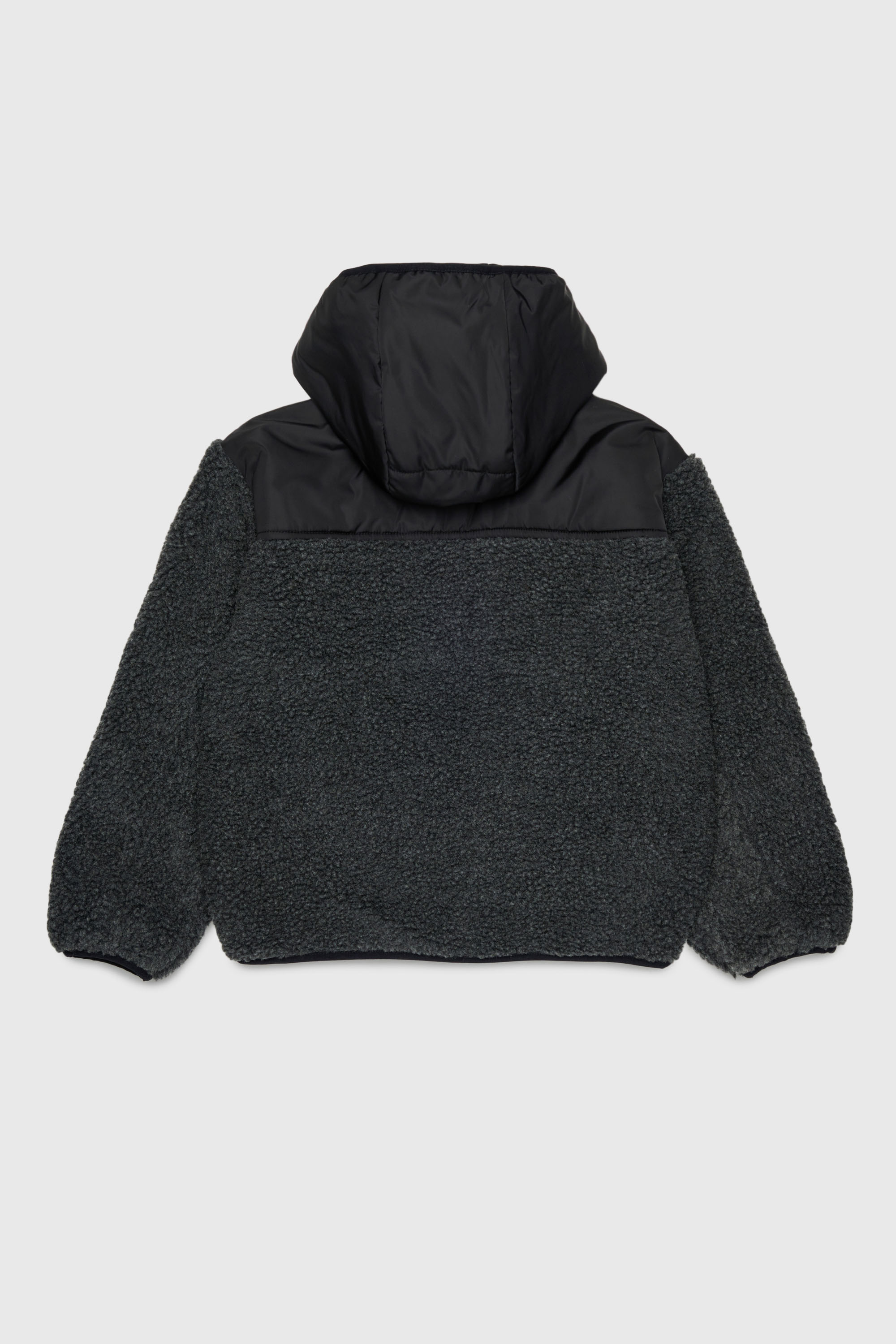 Diesel - JSHEAR, Giacca con cappuccio in nylon e teddy fleece Uomo in Nero - 2