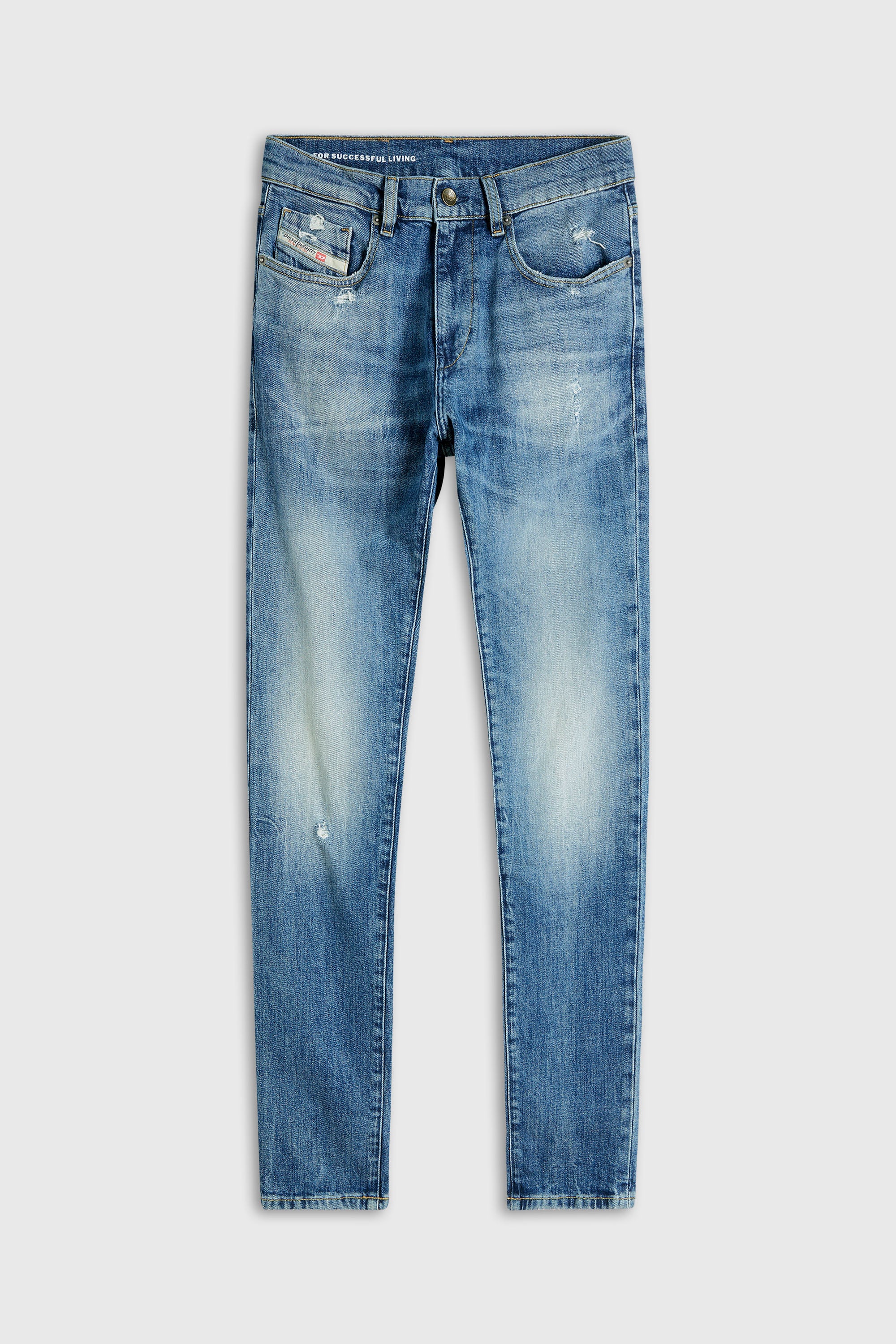 Diesel - Slim Jeans 2019 D-Strukt 0KICR Uomo, Blu medio - Image 2
