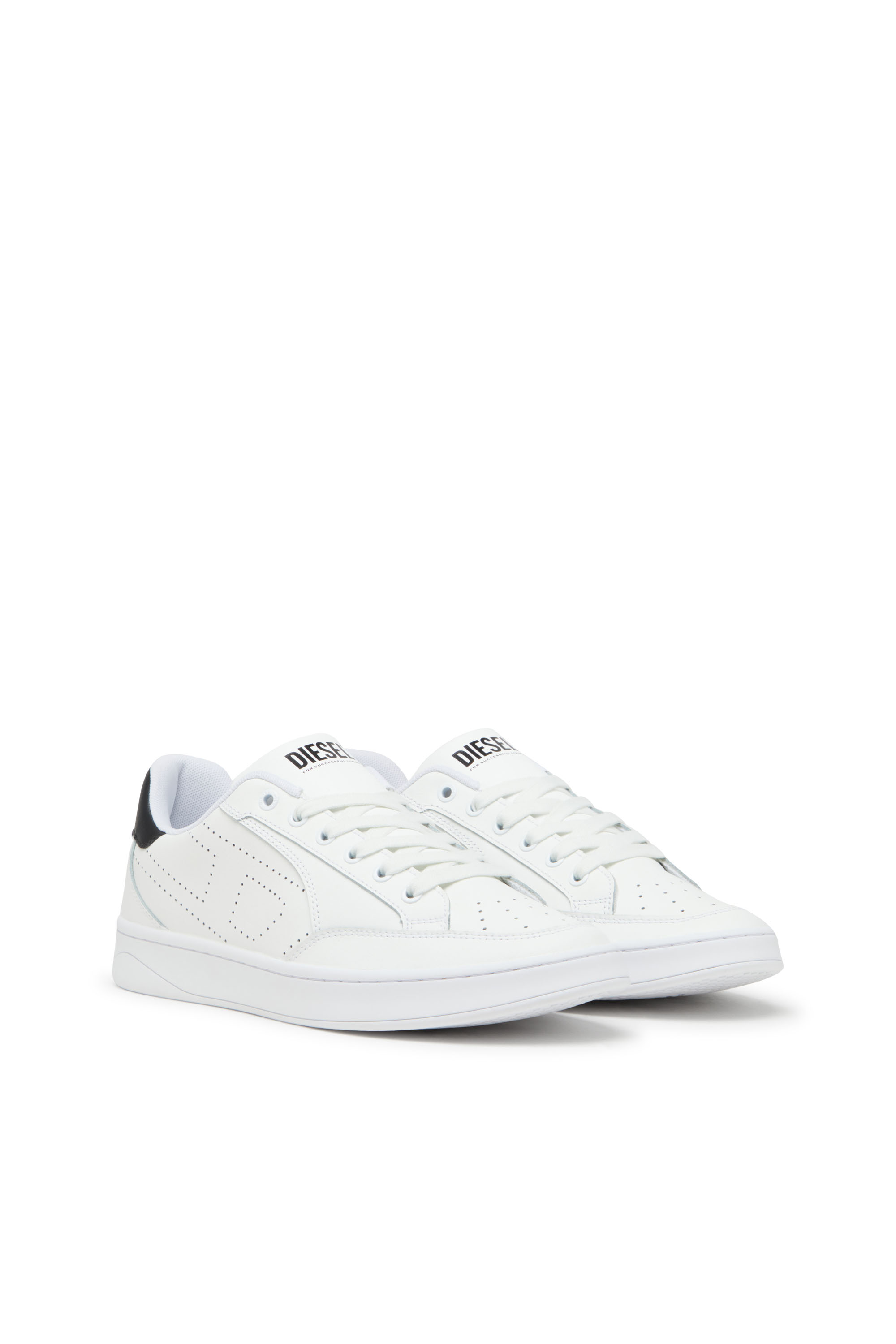 Diesel - S-DAKOTA LOW, S-Dakota-Sneaker in pelle con logo perforato Uomo in Multicolor - 2