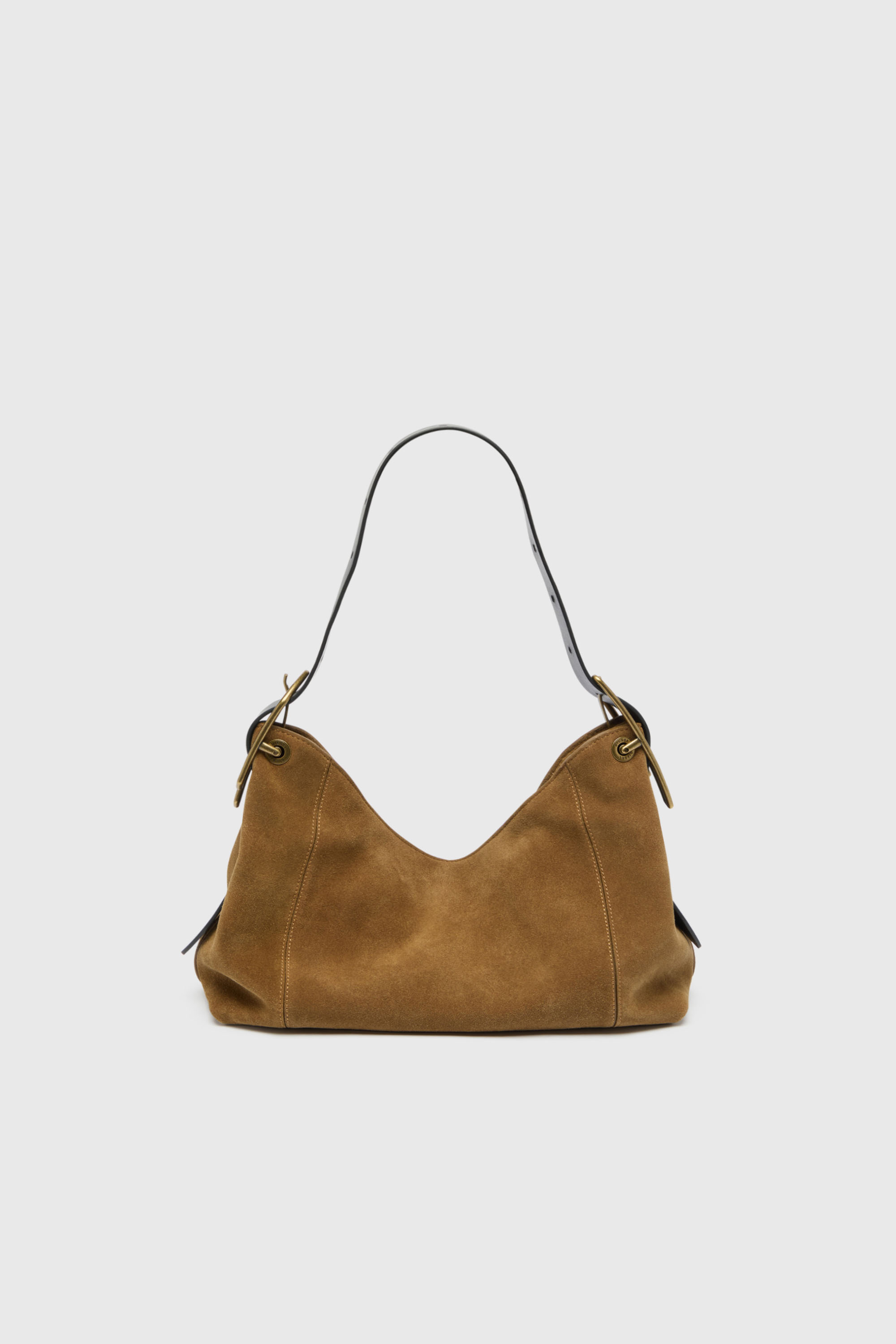 Diesel - D-LINE HOBO S, D-Line Borsa a spalla in suede cerato Donna in Marrone - 3