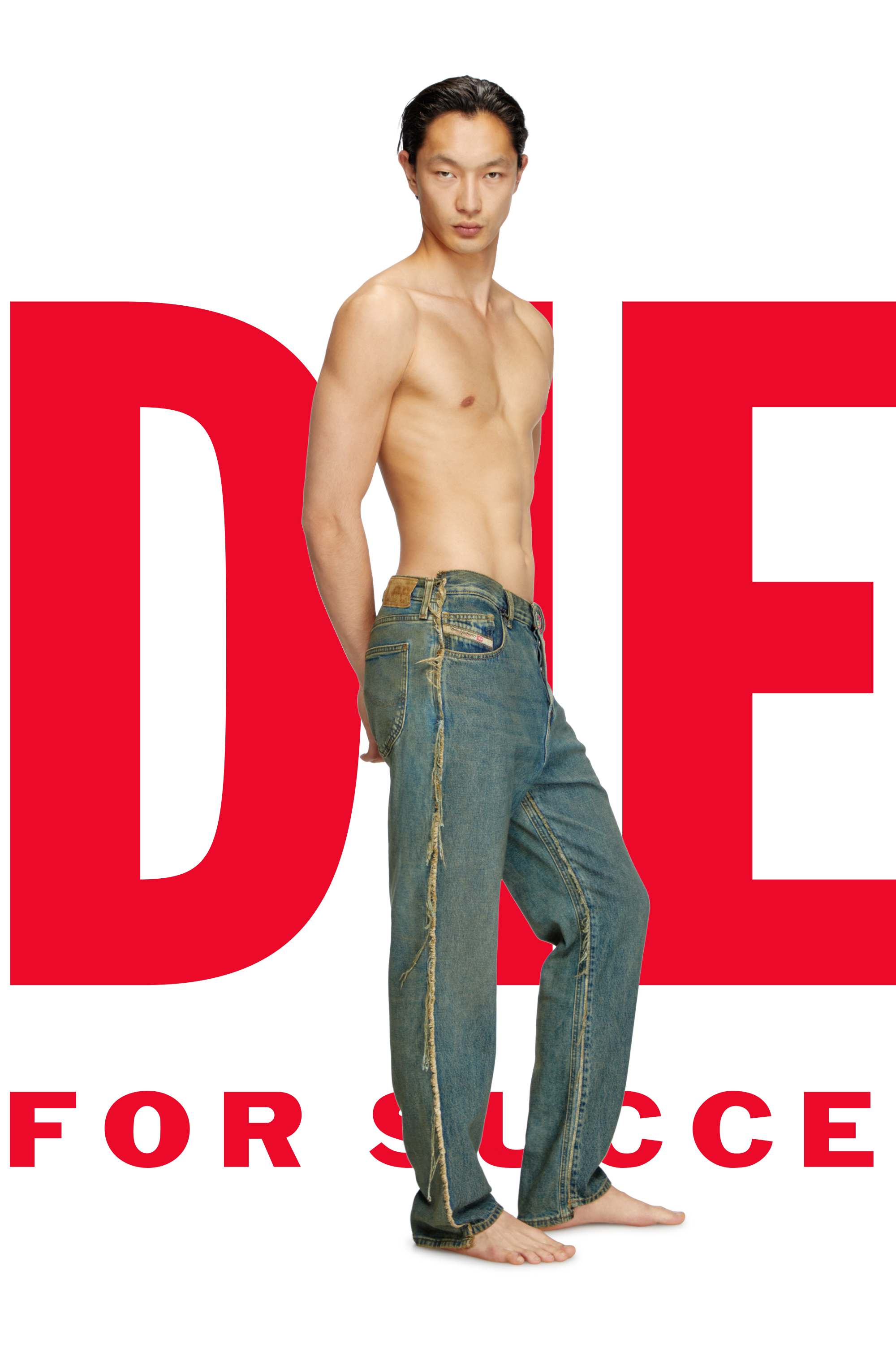 Diesel - Regular Jeans Dieseloves 03 09M98 Uomo, Blu Scuro - Image 2